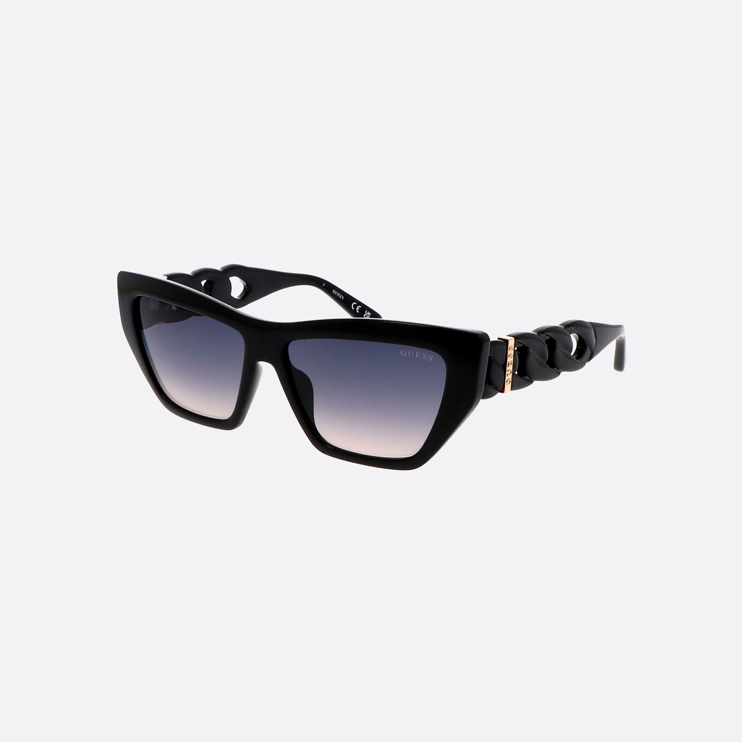 Guess 56mm Gu00111 01b Black Cat Eyes Unisex Sunglasses - Main View