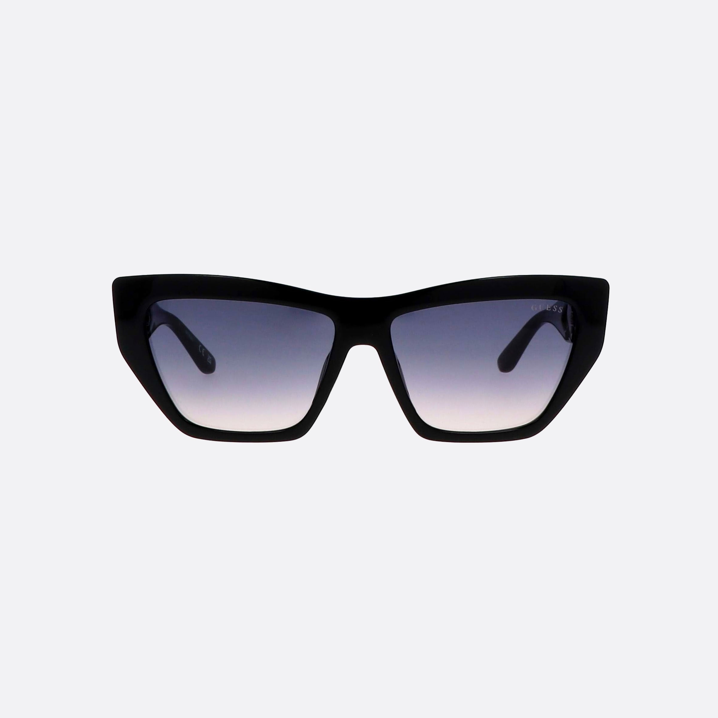 Guess 56mm Gu00111 01b Black Cat Eyes Unisex Sunglasses - Side View