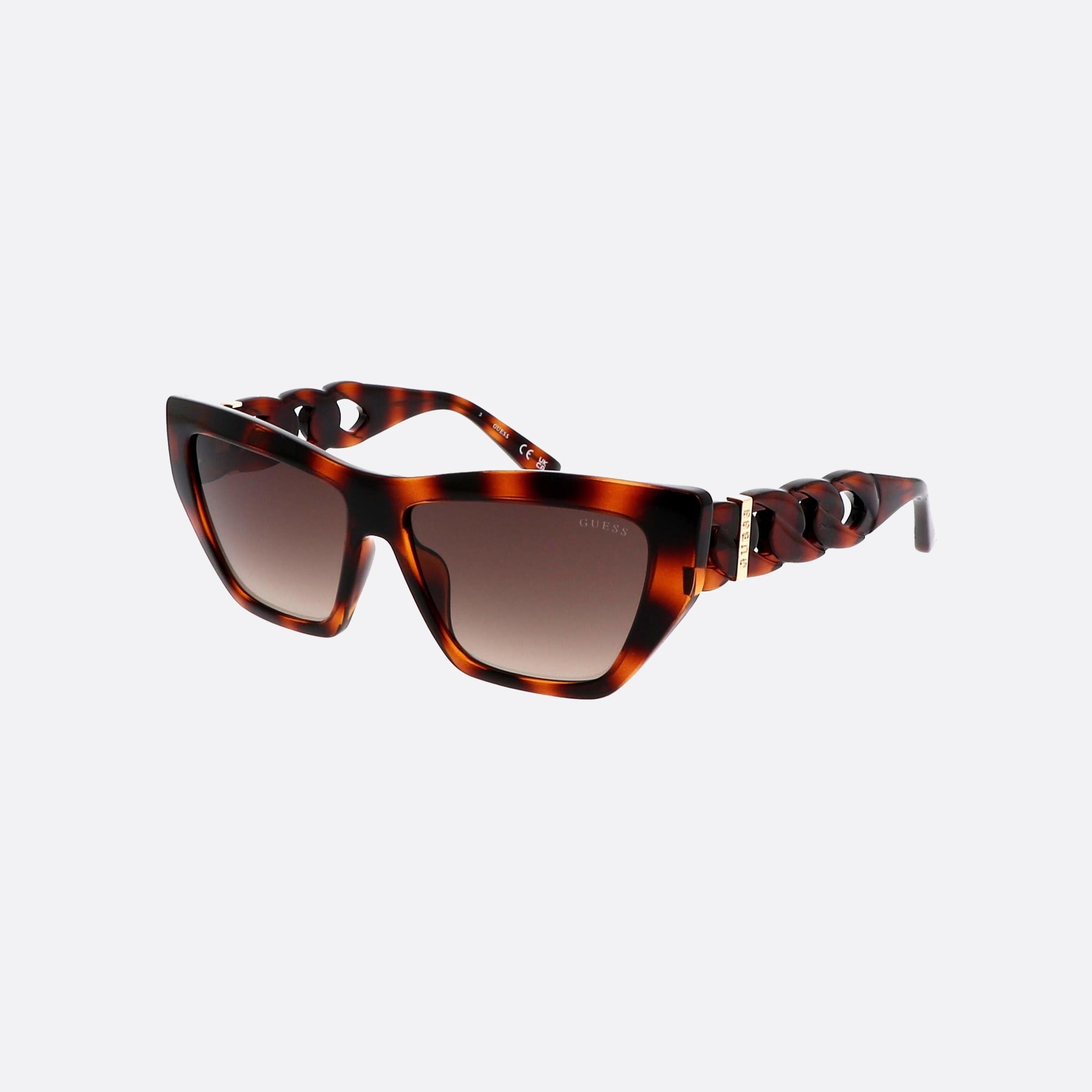 Guess 56mm Gu00111 52f Tortoise Cat Eyes Unisex Sunglasses - Main View
