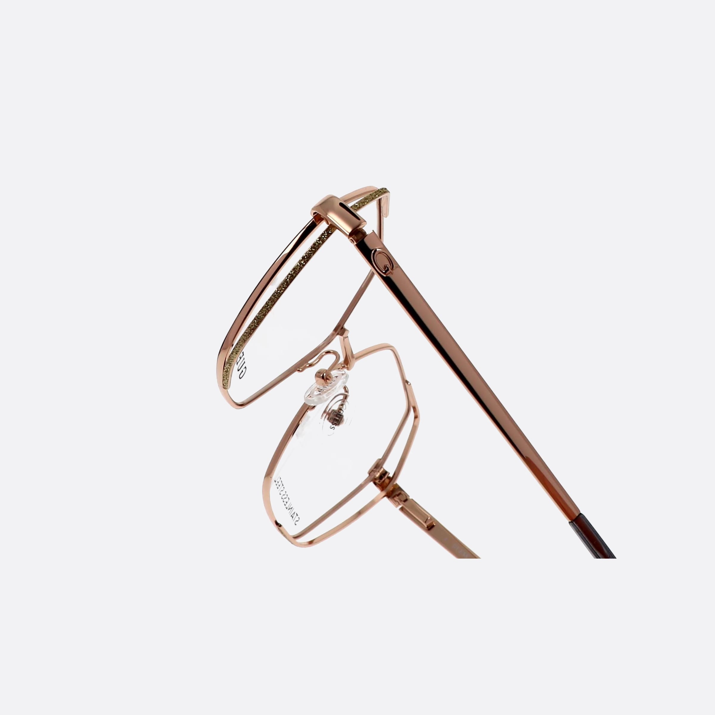 Guess 56mm Black Hexagonal Women Eyeglasses - Lifestyle Shot
