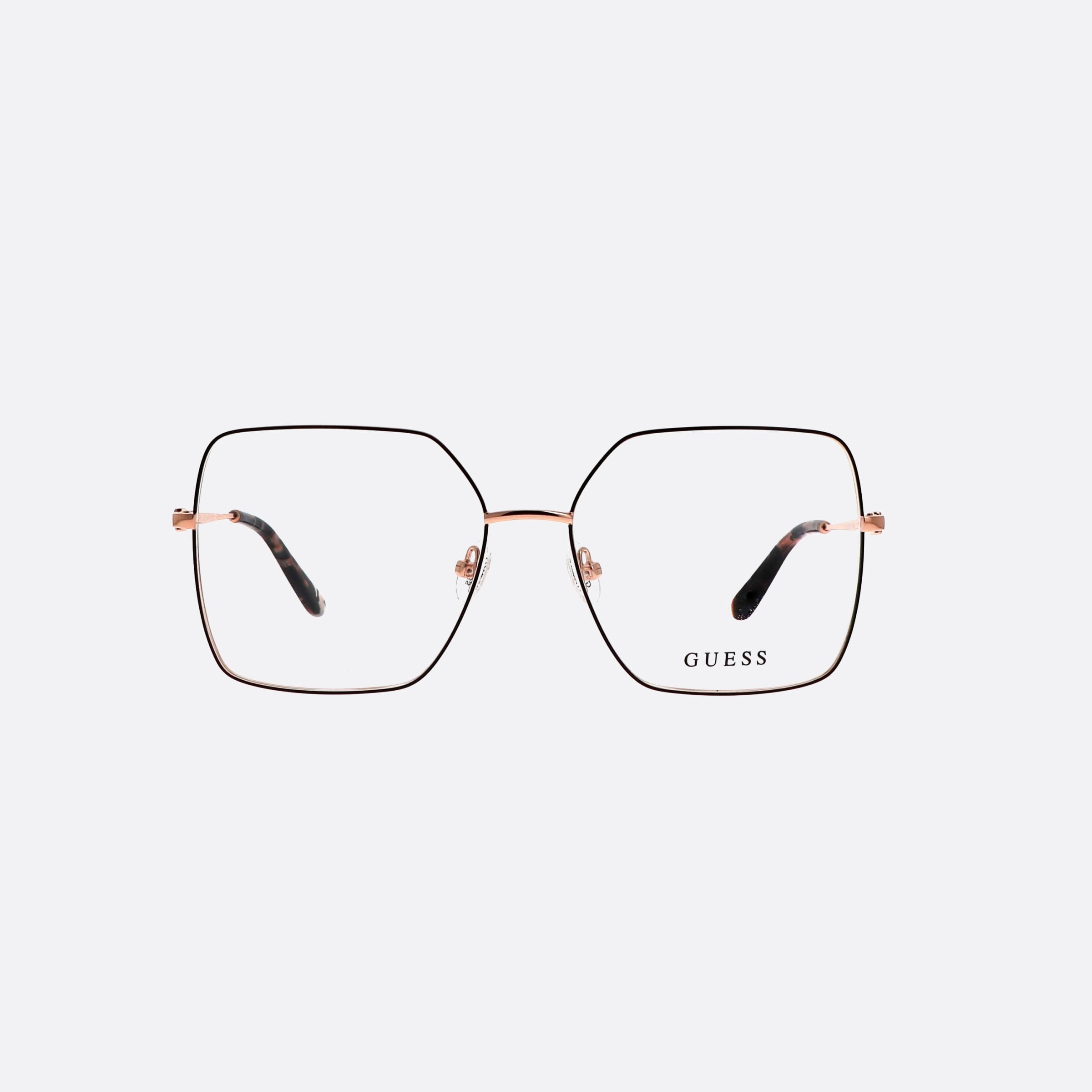 Guess 57mm Gu2824 Gold Square Women Eyeglasses - Side View