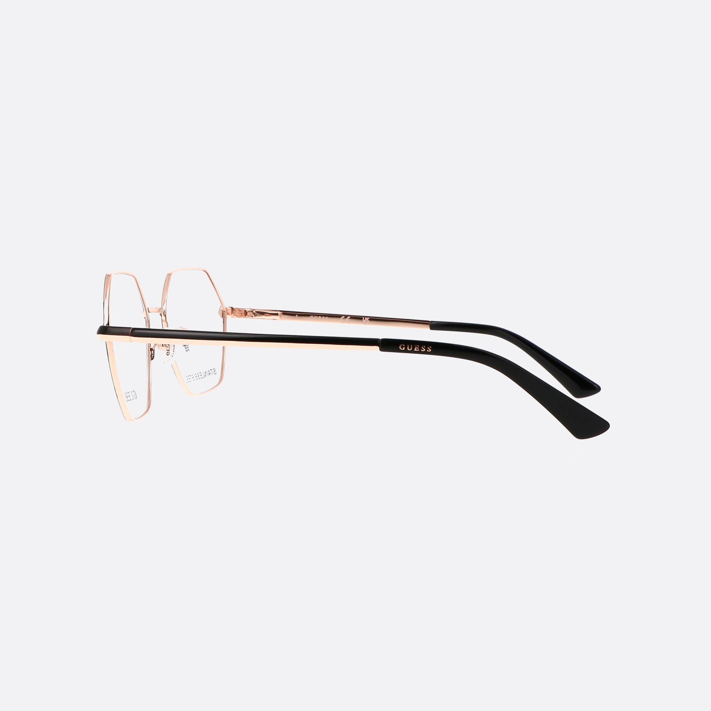 Guess 53mm Gu2869 Black Hexagonal Women Eyeglasses - Detail View