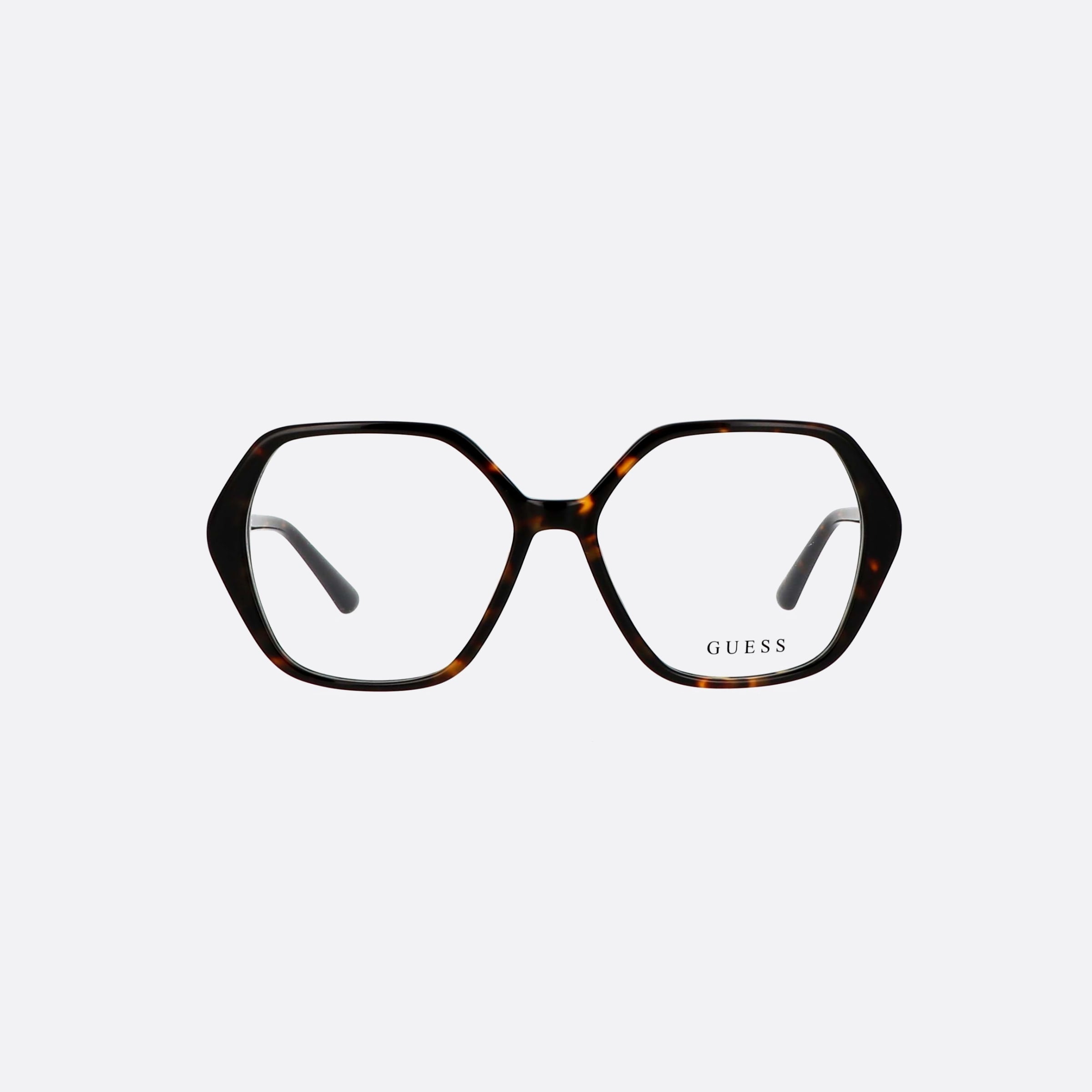 Guess 55mm Black Hexagonal Women Eyeglasses - Side View