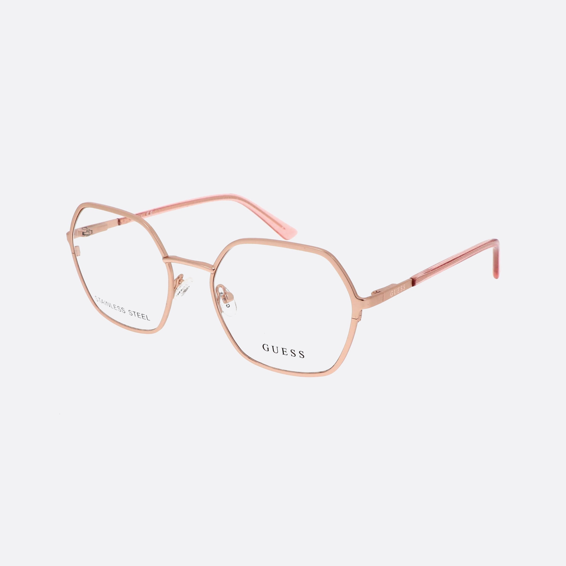 Guess 53mm Gu2912 Gold Hexagonal Women Eyeglasses - Main View
