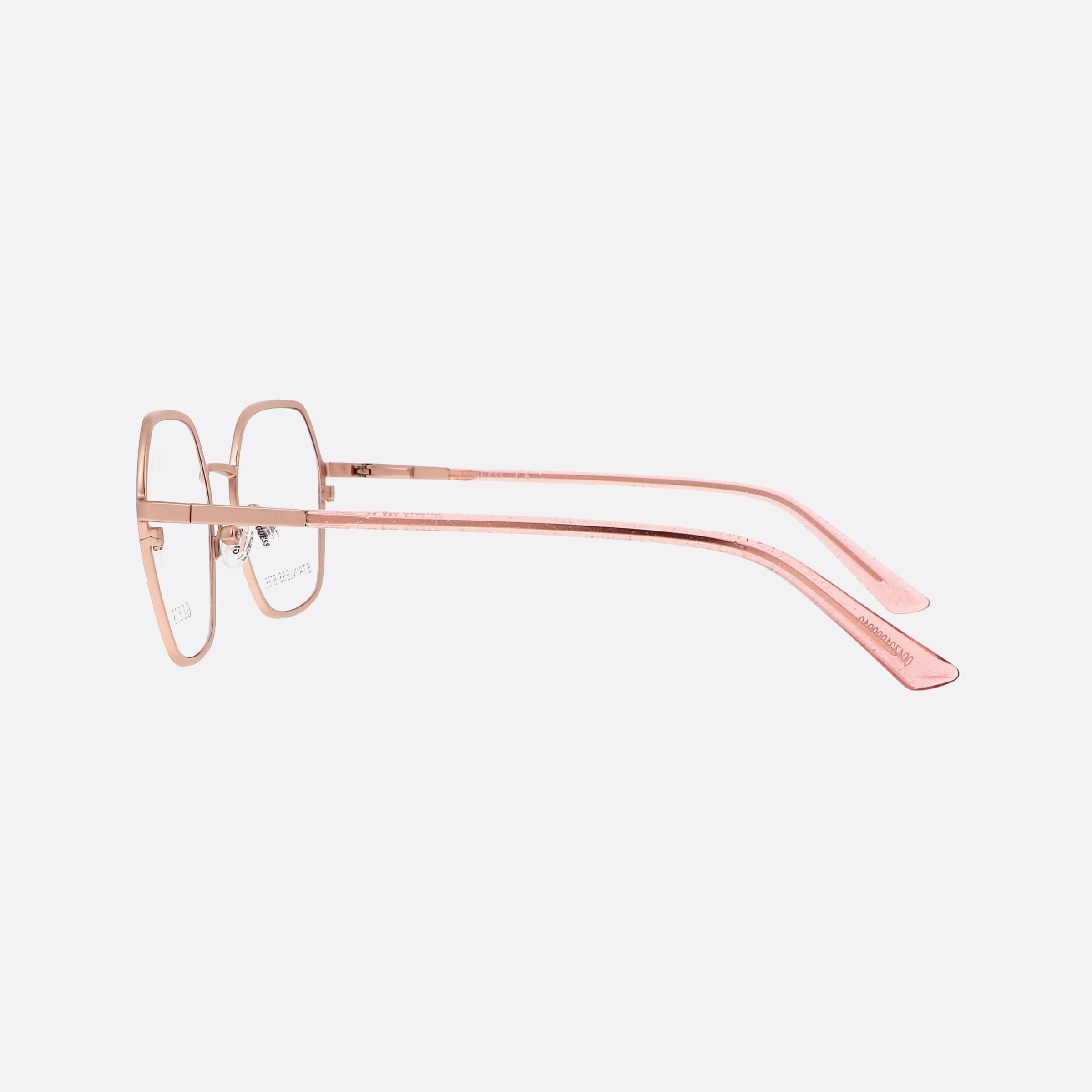 Guess 53mm Gu2912 Gold Hexagonal Women Eyeglasses - Detail View