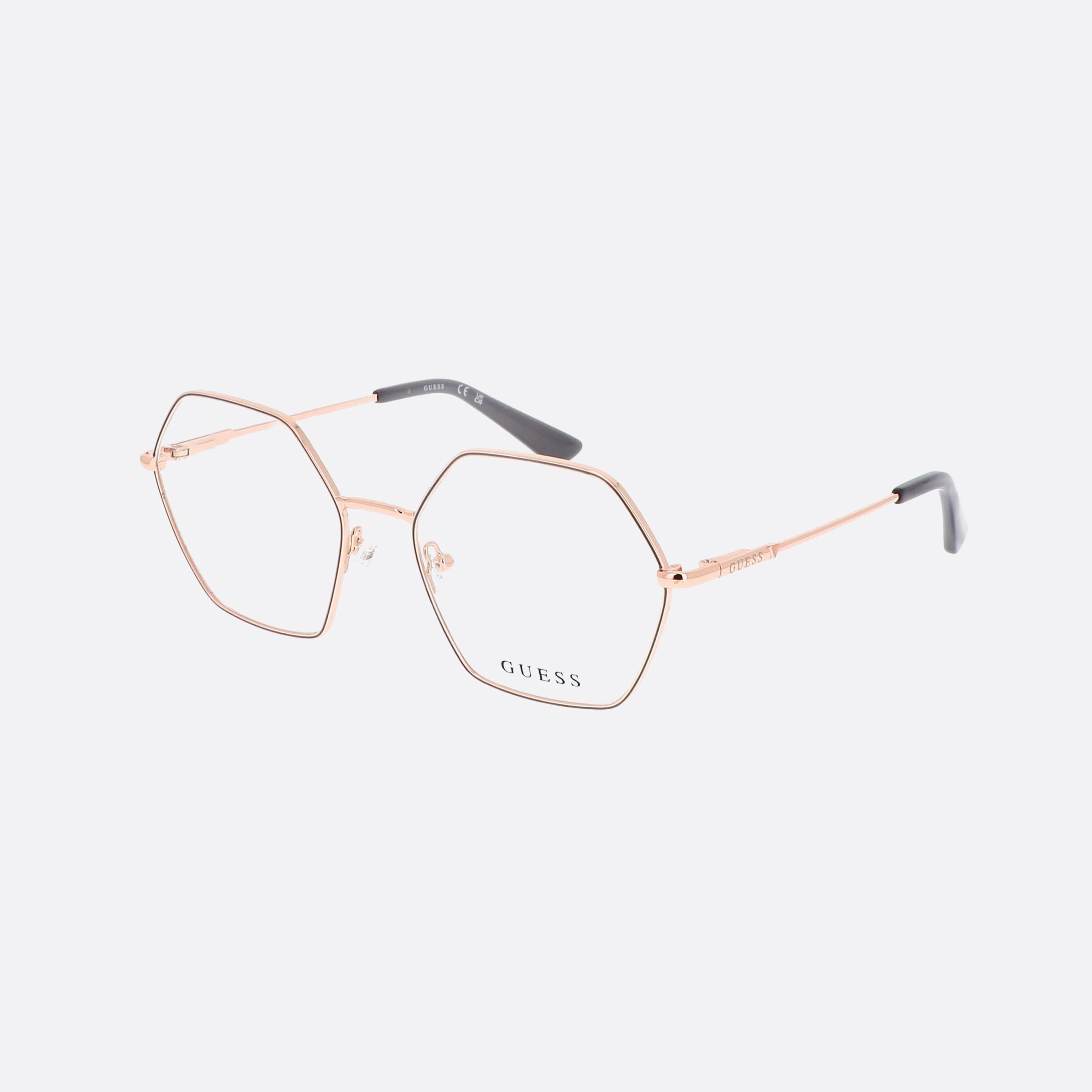 Guess 54mm Gu2934 Gold Hexagonal Women Eyeglasses - Main View