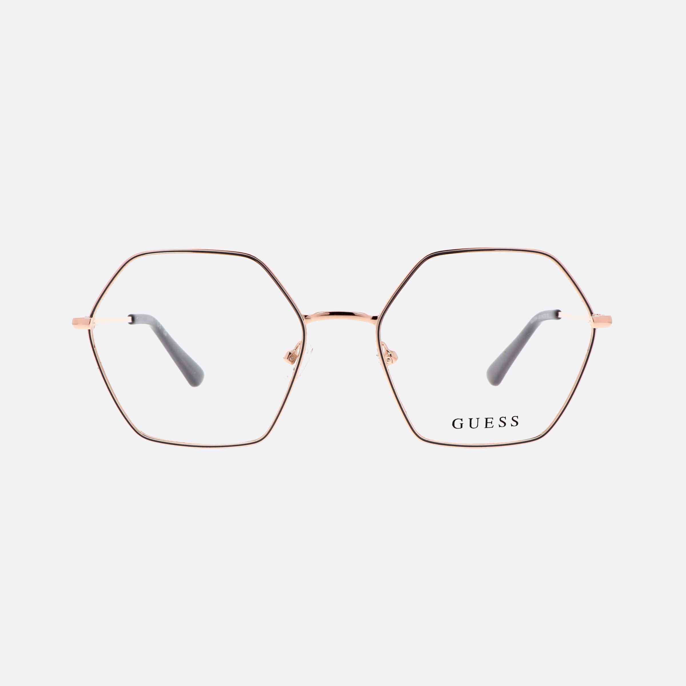 Guess 54mm Gu2934 Gold Hexagonal Women Eyeglasses - Side View