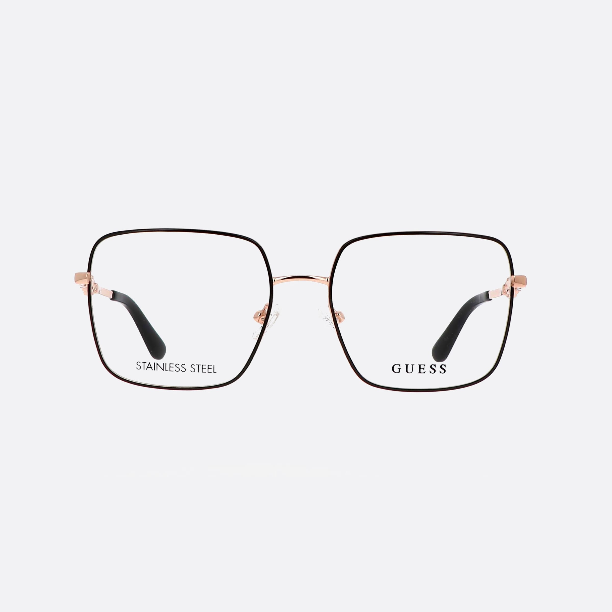Guess 53mm Gu2953 Black Square Women Eyeglasses - Side View