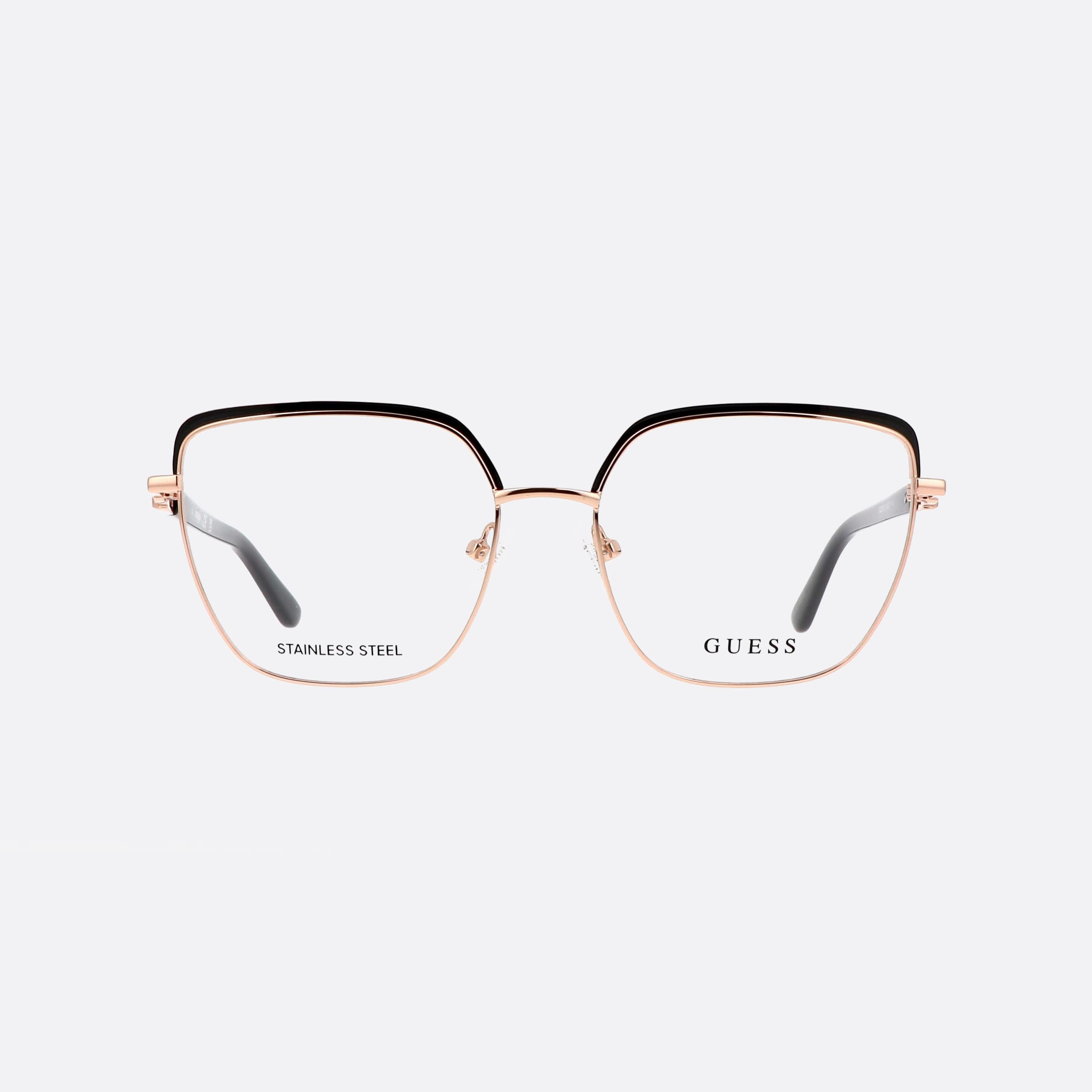 Guess 56mm Gu2983 Black Square Women Eyeglasses - Side View
