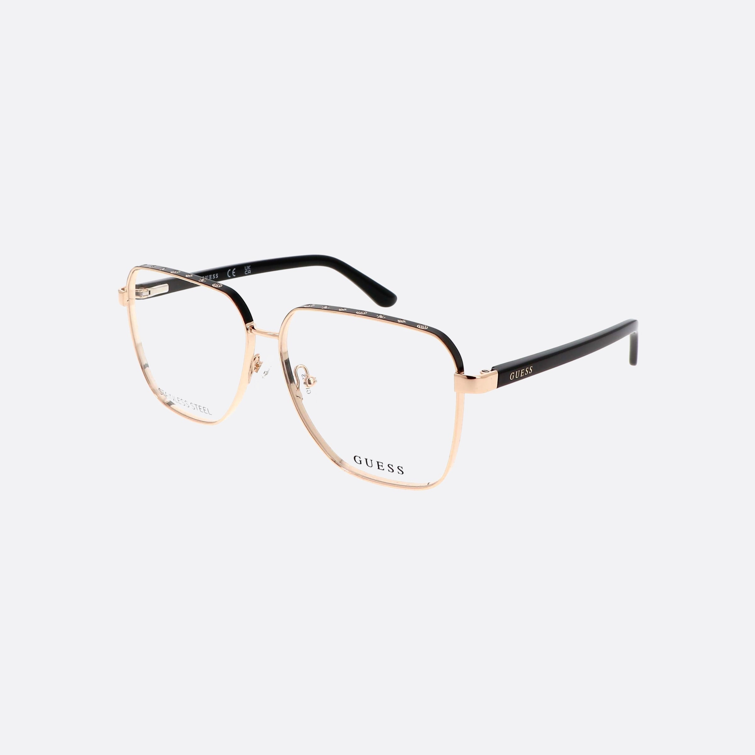 Guess 57mm Gu50125 Gold Square Women Eyeglasses - Main View