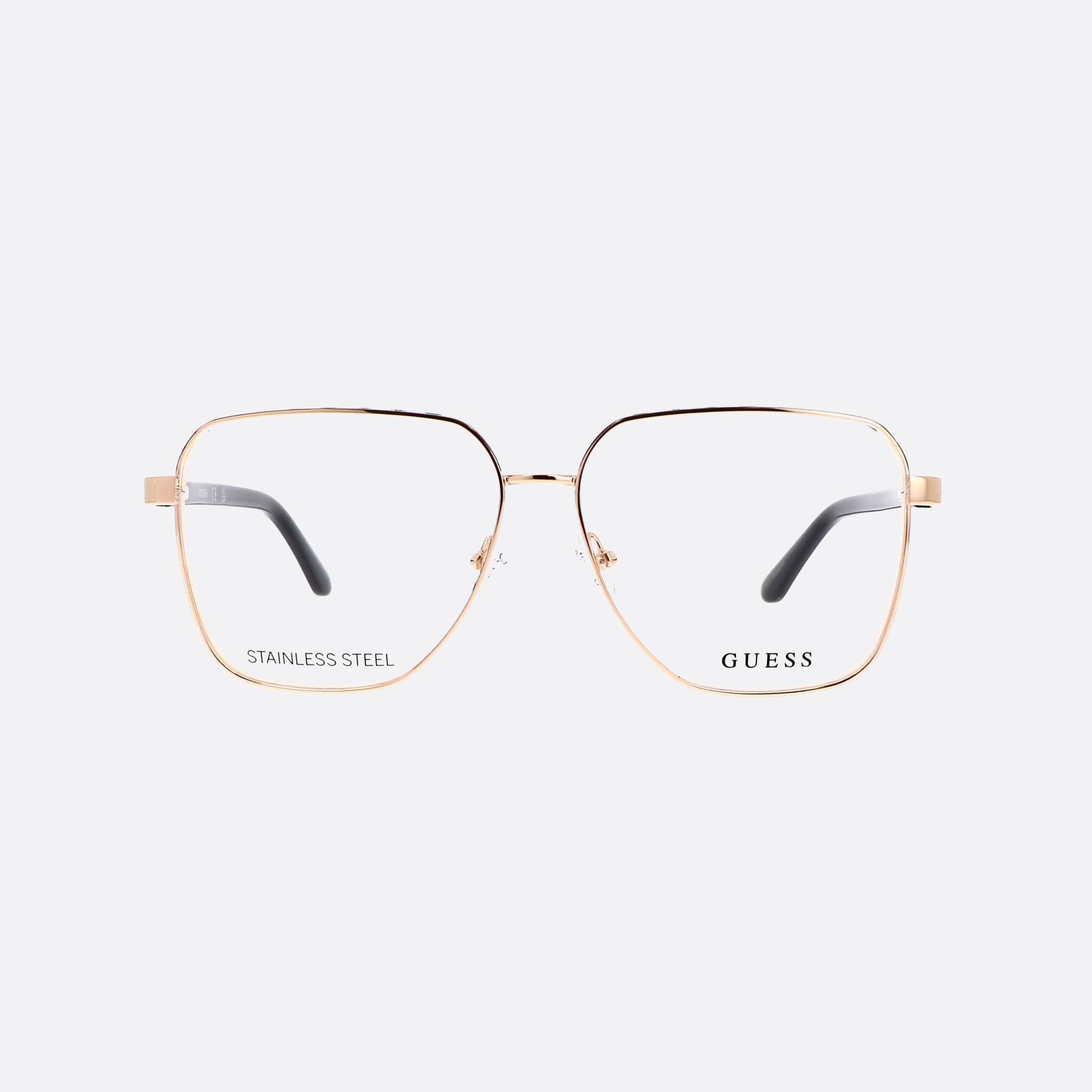 Guess 57mm Gu50125 Gold Square Women Eyeglasses - Side View