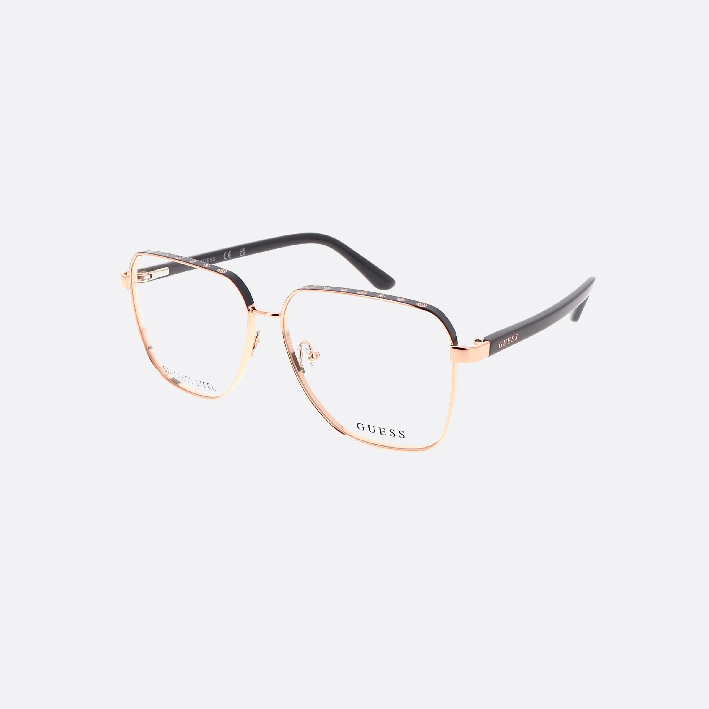 Guess 57mm Gu50125 Gold Square Women Eyeglasses - Main View