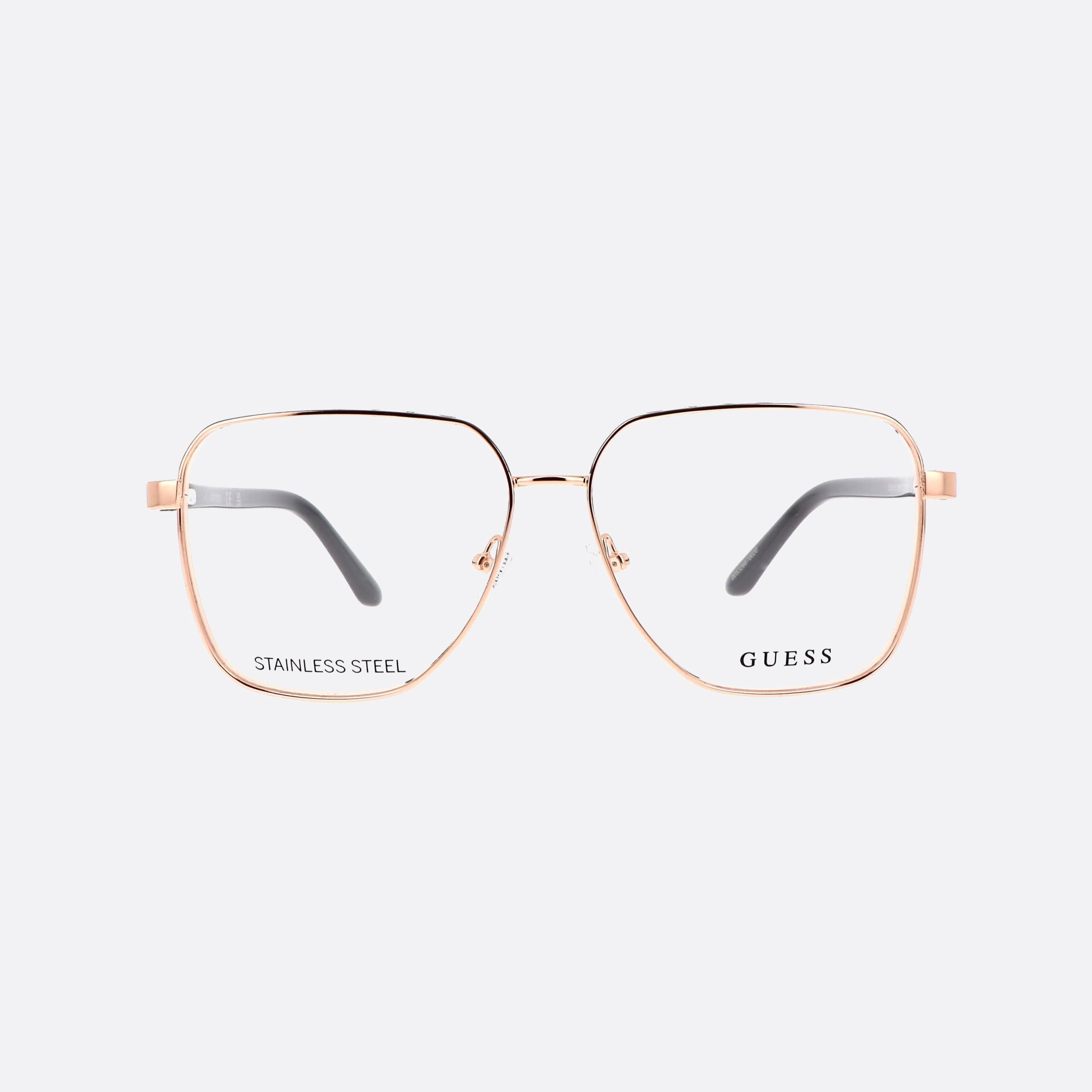 Guess 57mm Gu50125 Gold Square Women Eyeglasses - Side View
