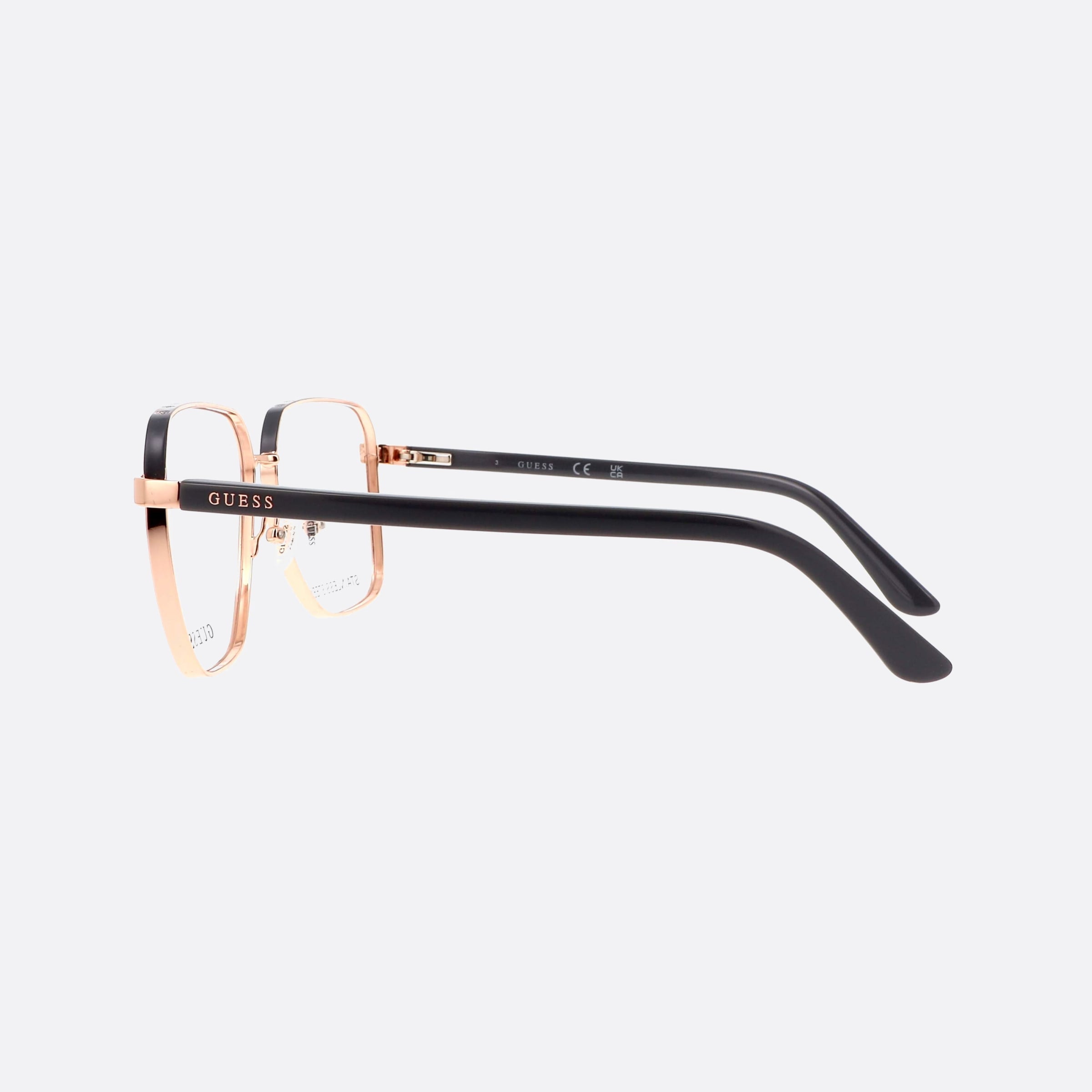 Guess 57mm Gu50125 Gold Square Women Eyeglasses - Detail View