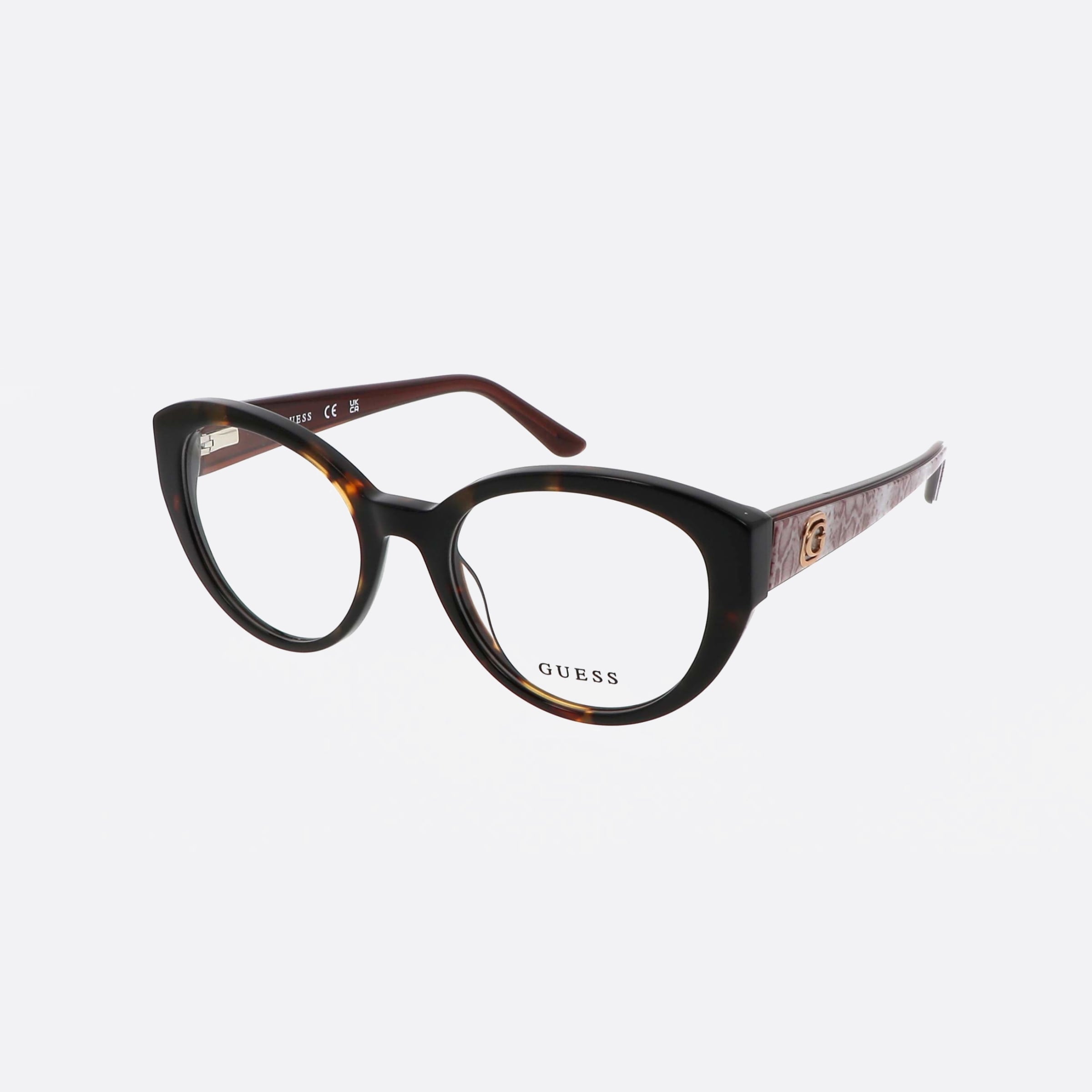Guess 53mm Gu50127 Tortoise Round Women Eyeglasses - Main View