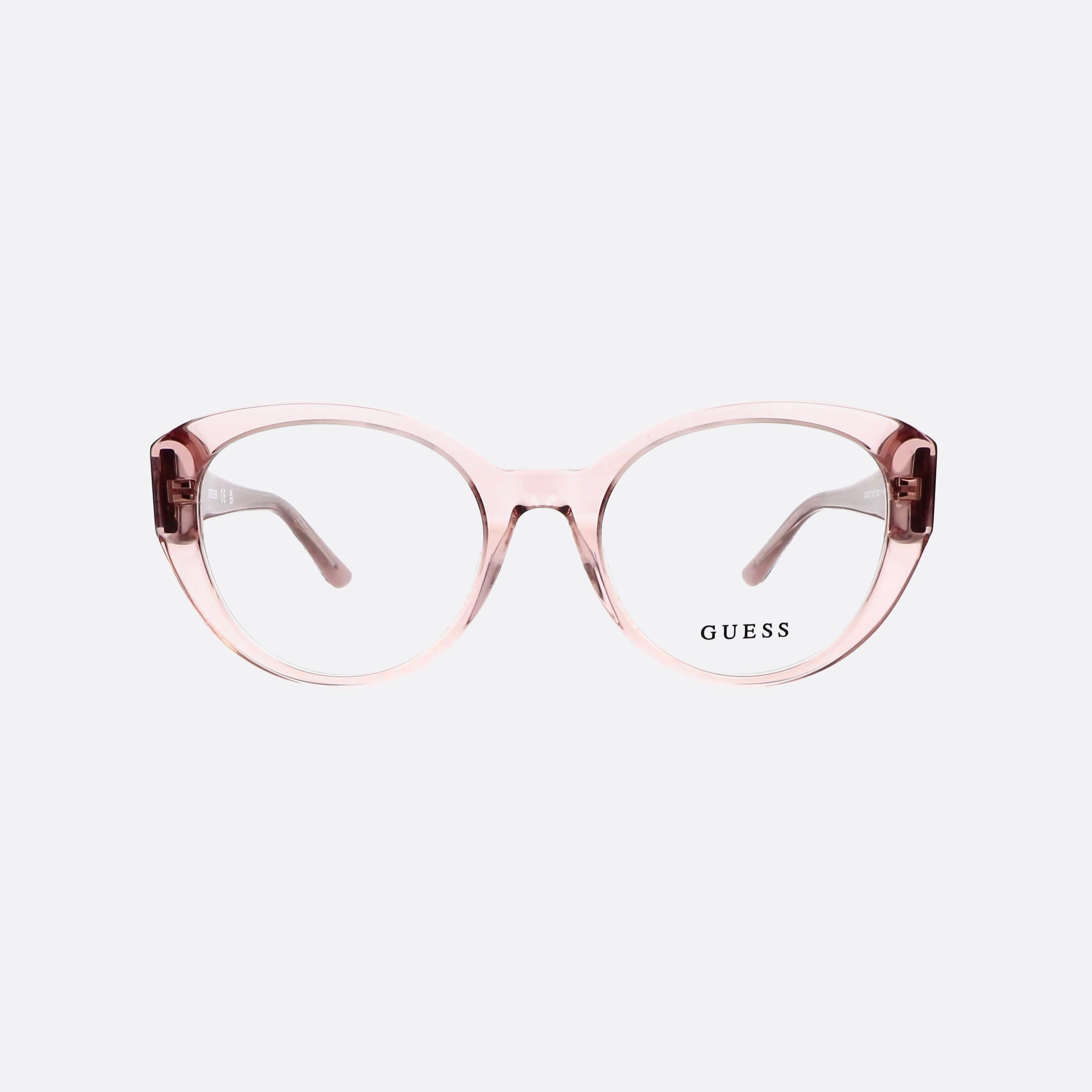 Guess 53mm Gu50127 Beige Round Women Eyeglasses - Side View