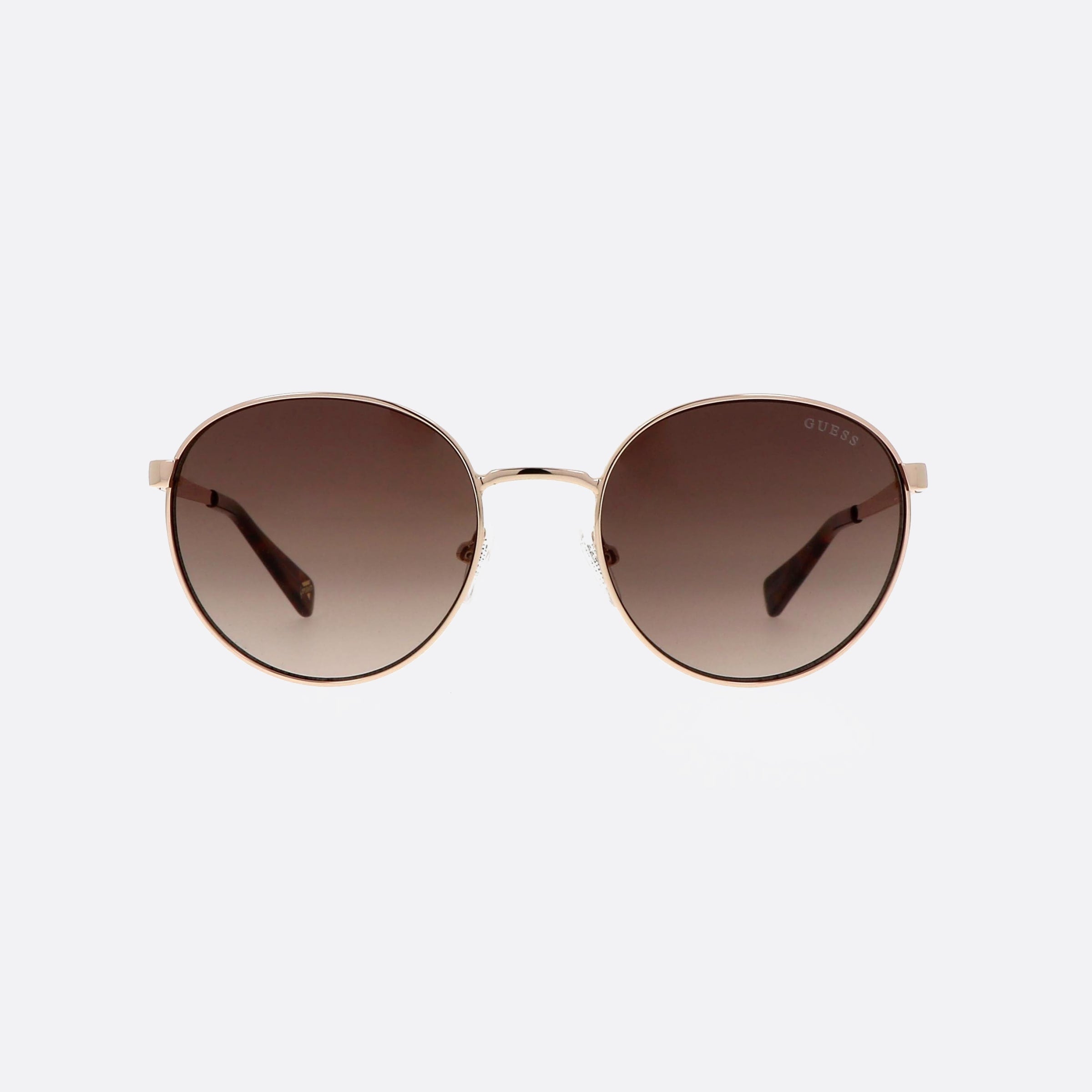 Guess 52mm Gu5214 32f Gold Round Unisex Sunglasses - Side View