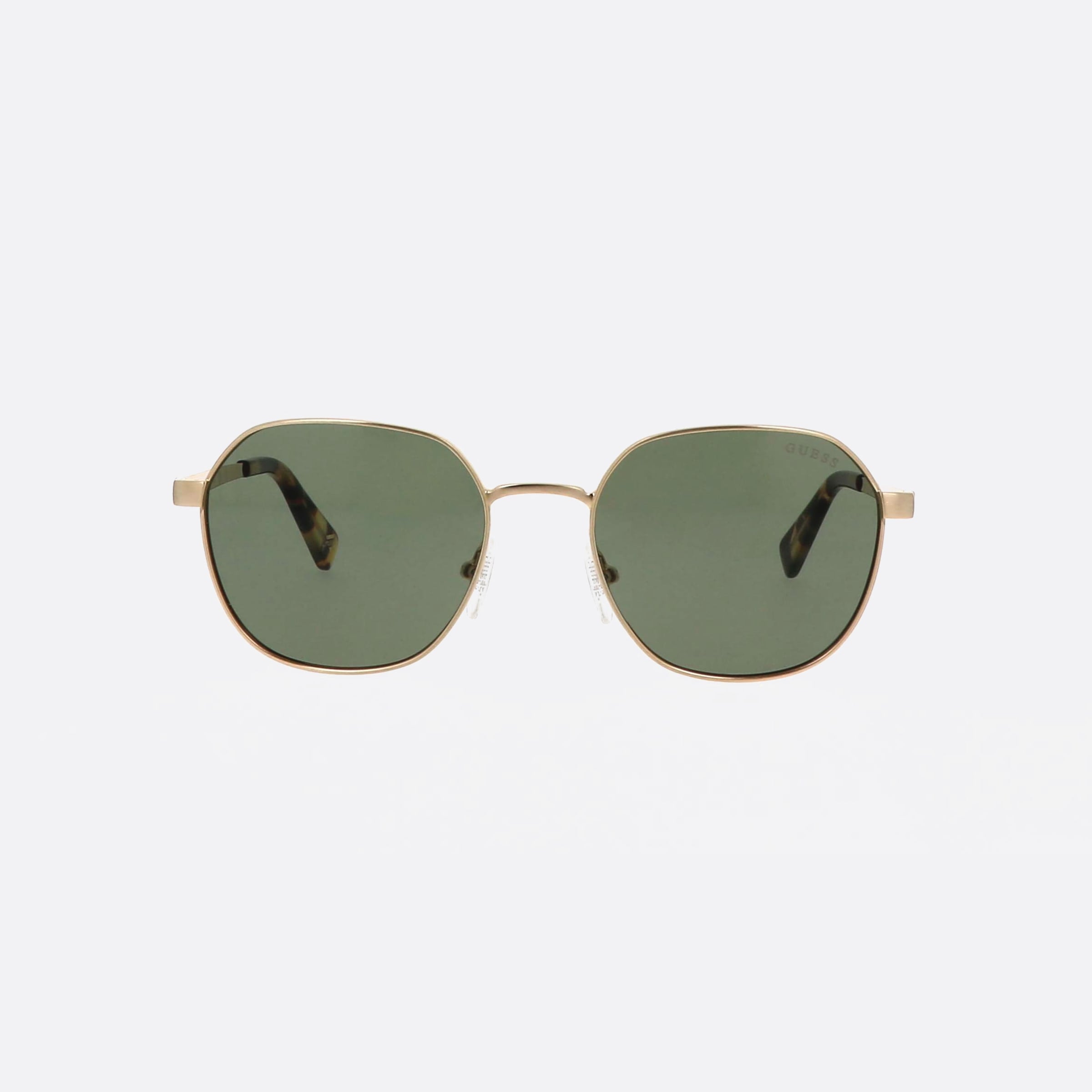 Guess 51mm Gu5215 33n Gold Hexagonal Unisex Sunglasses - Side View