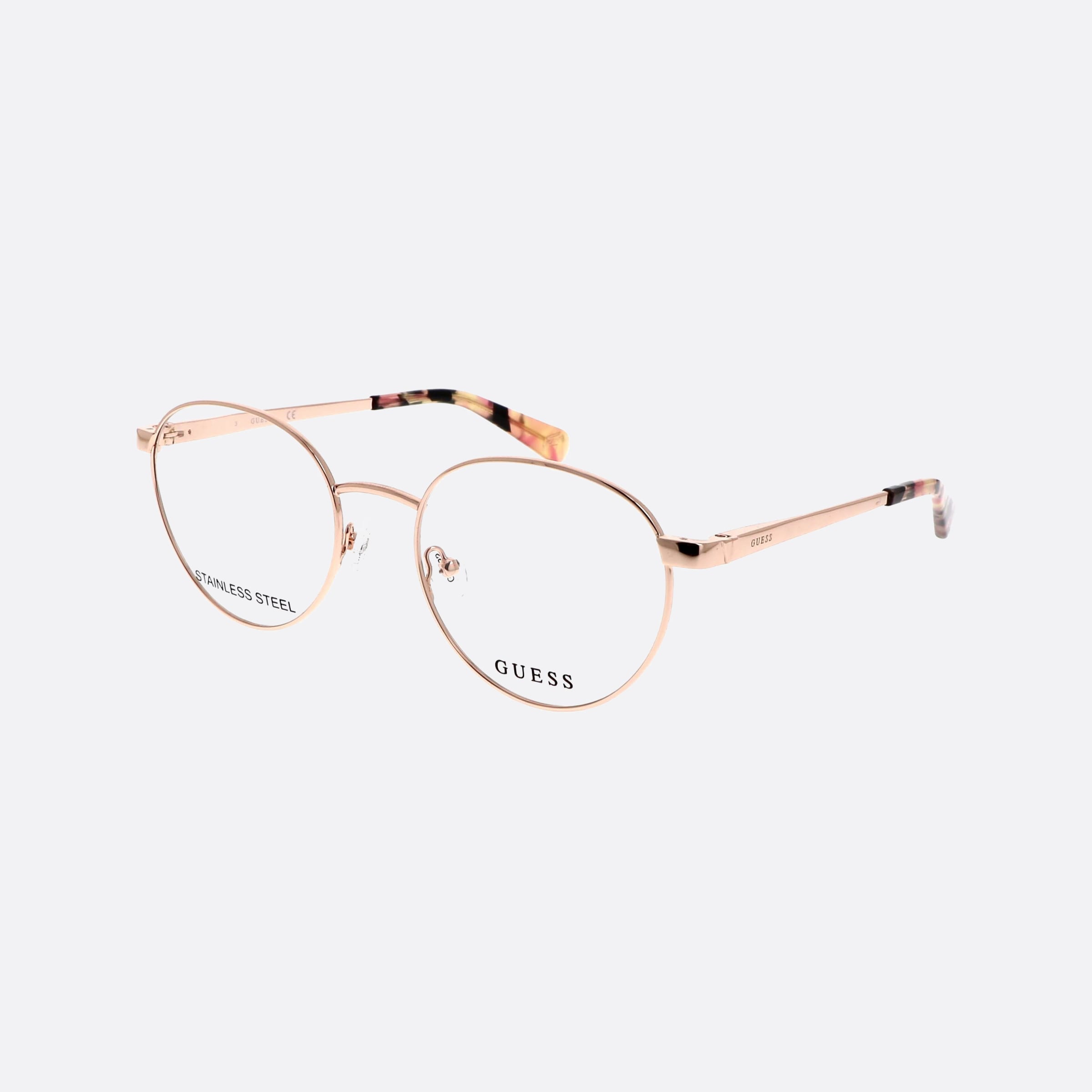 Guess 51mm Gu5221 Pink Round Women Eyeglasses - Main View