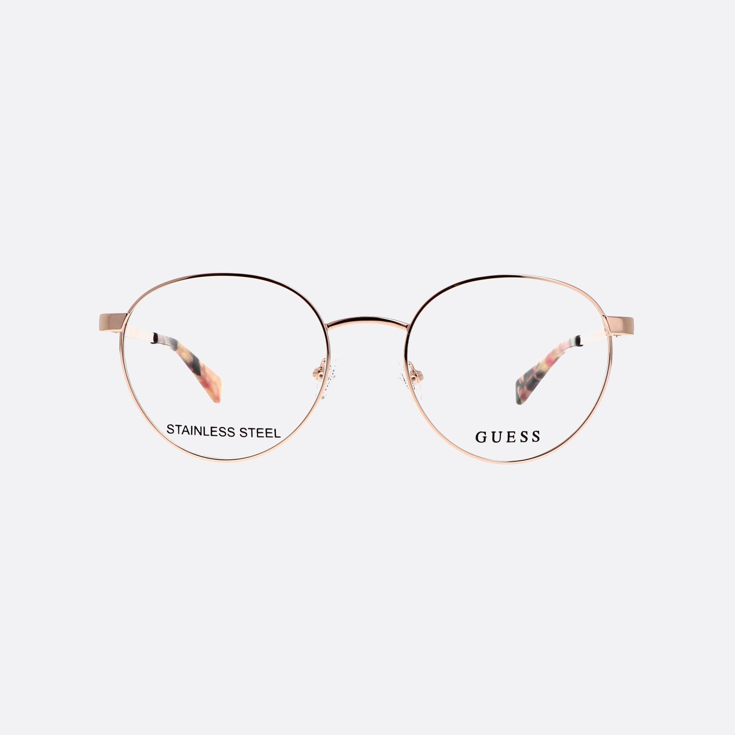 Guess 51mm Gu5221 Pink Round Women Eyeglasses - Side View