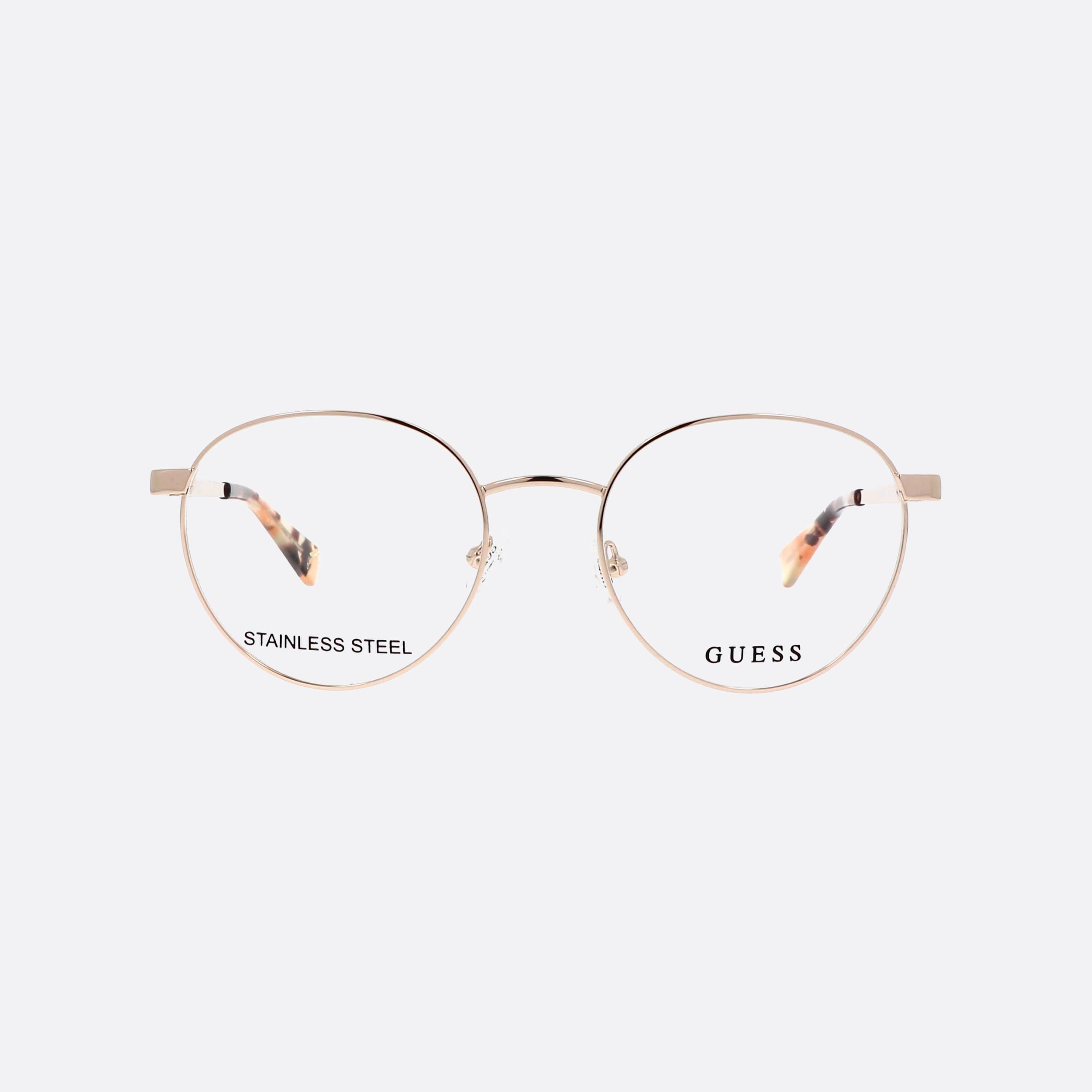 Guess 51mm Gu5221 Gold Round Women Eyeglasses - Side View