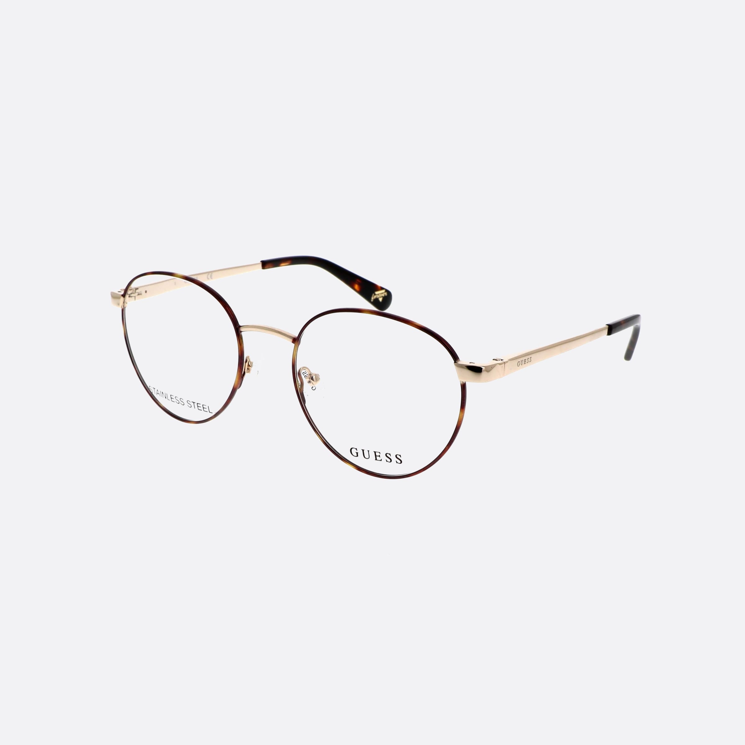 Guess 51mm Gu5221 Tortoise Round Women Eyeglasses - Main View