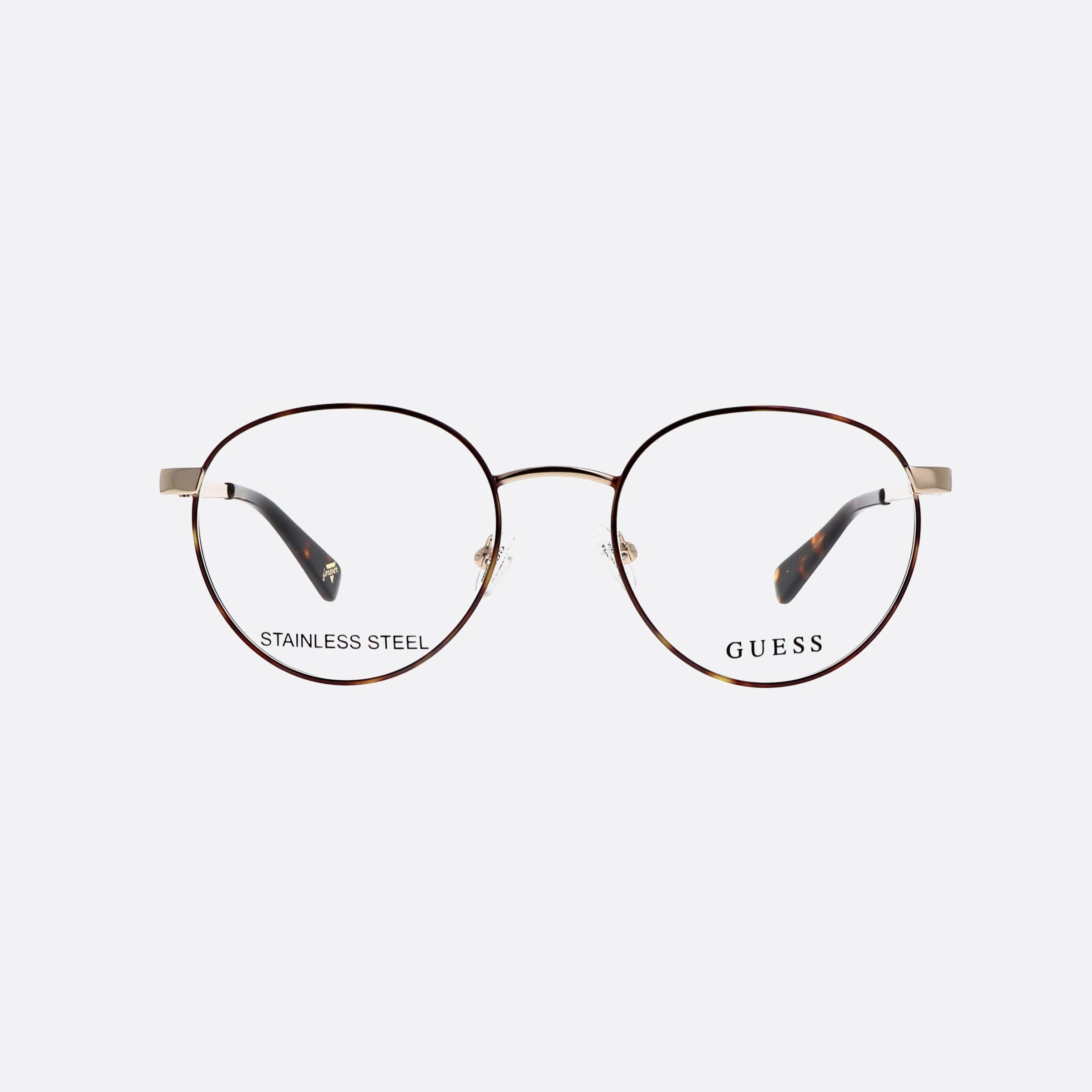 Guess 51mm Gu5221 Tortoise Round Women Eyeglasses - Side View
