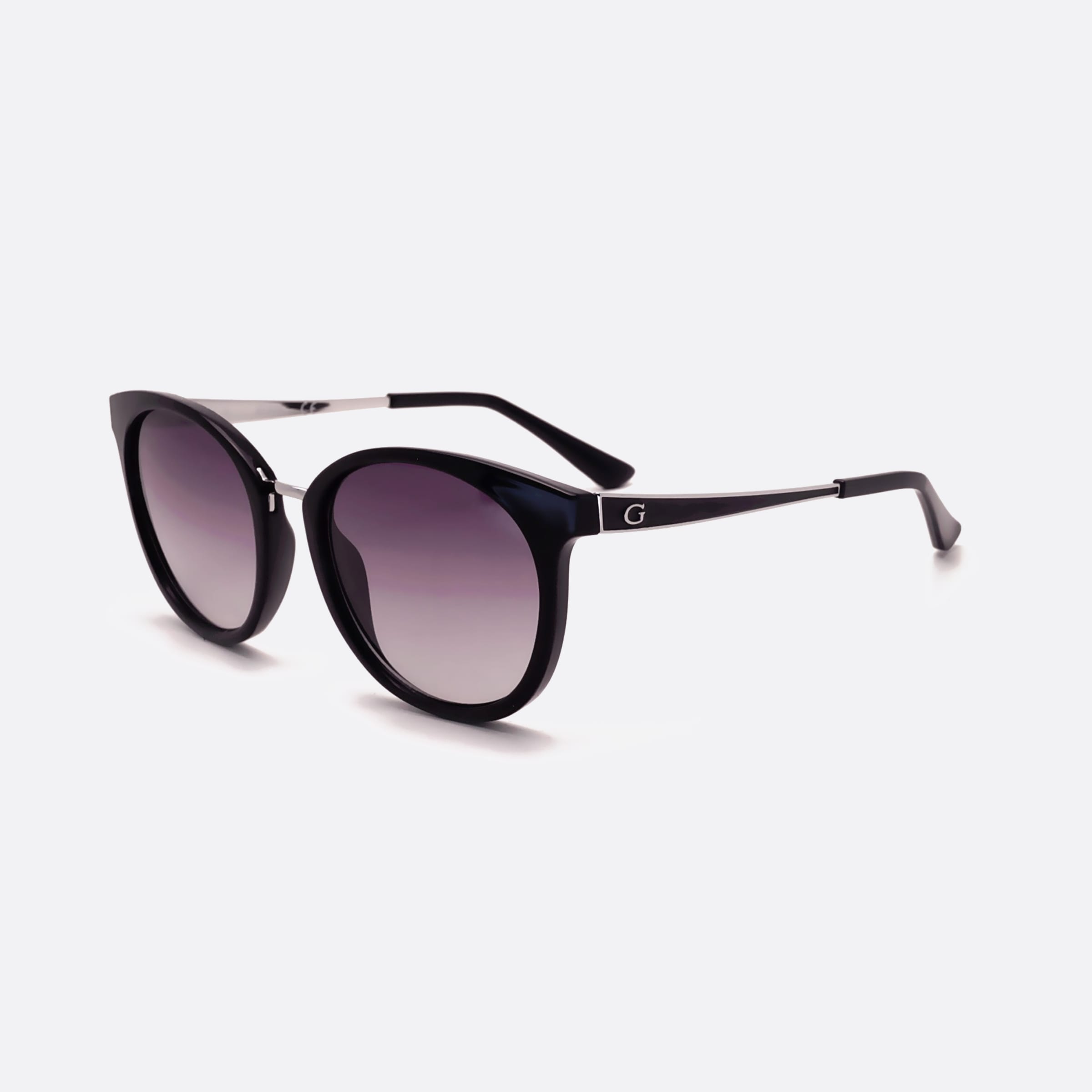Guess 52mm Gu7459 01b Black Oval Unisex Sunglasses - Main View