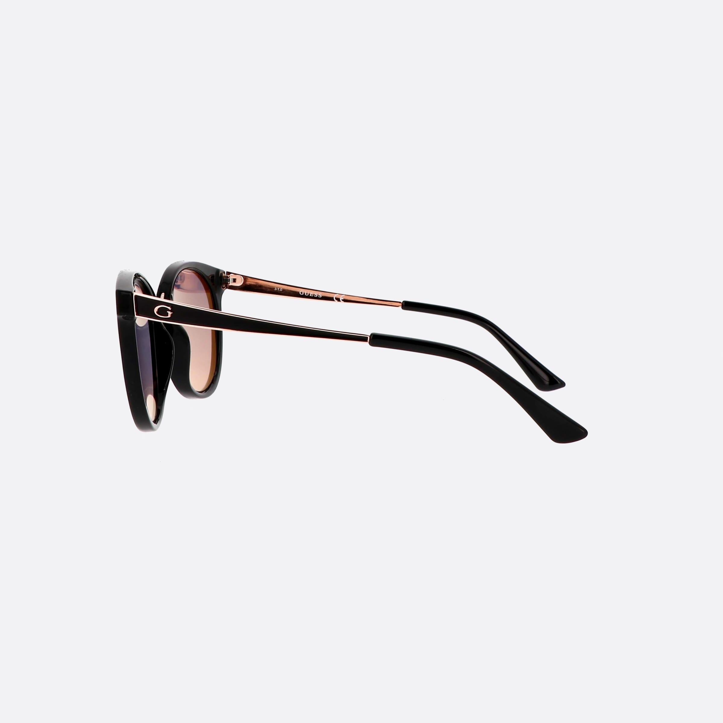 Guess 52mm Gu7459 05z Black Oval Unisex Sunglasses - Detail View