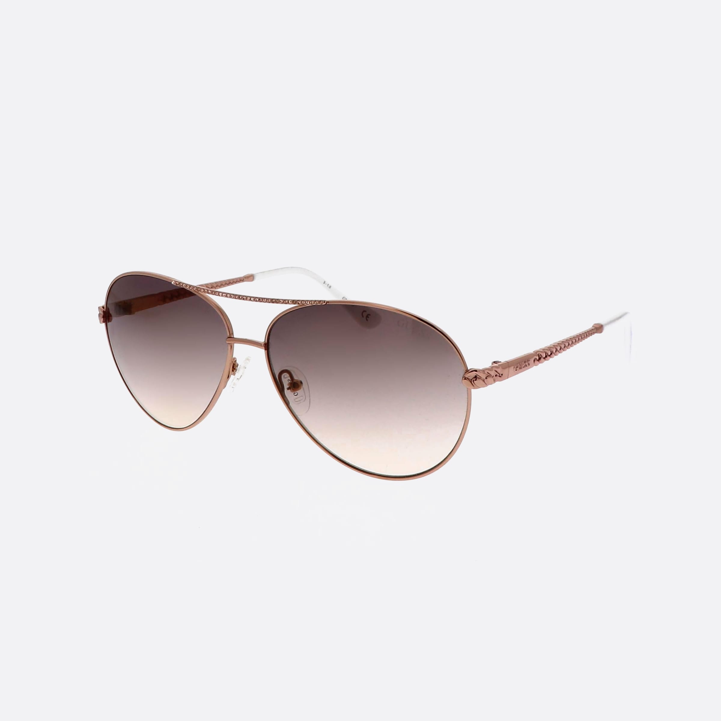 Guess 60mm Gu7470 28e Pink Pilot Unisex Sunglasses - Main View