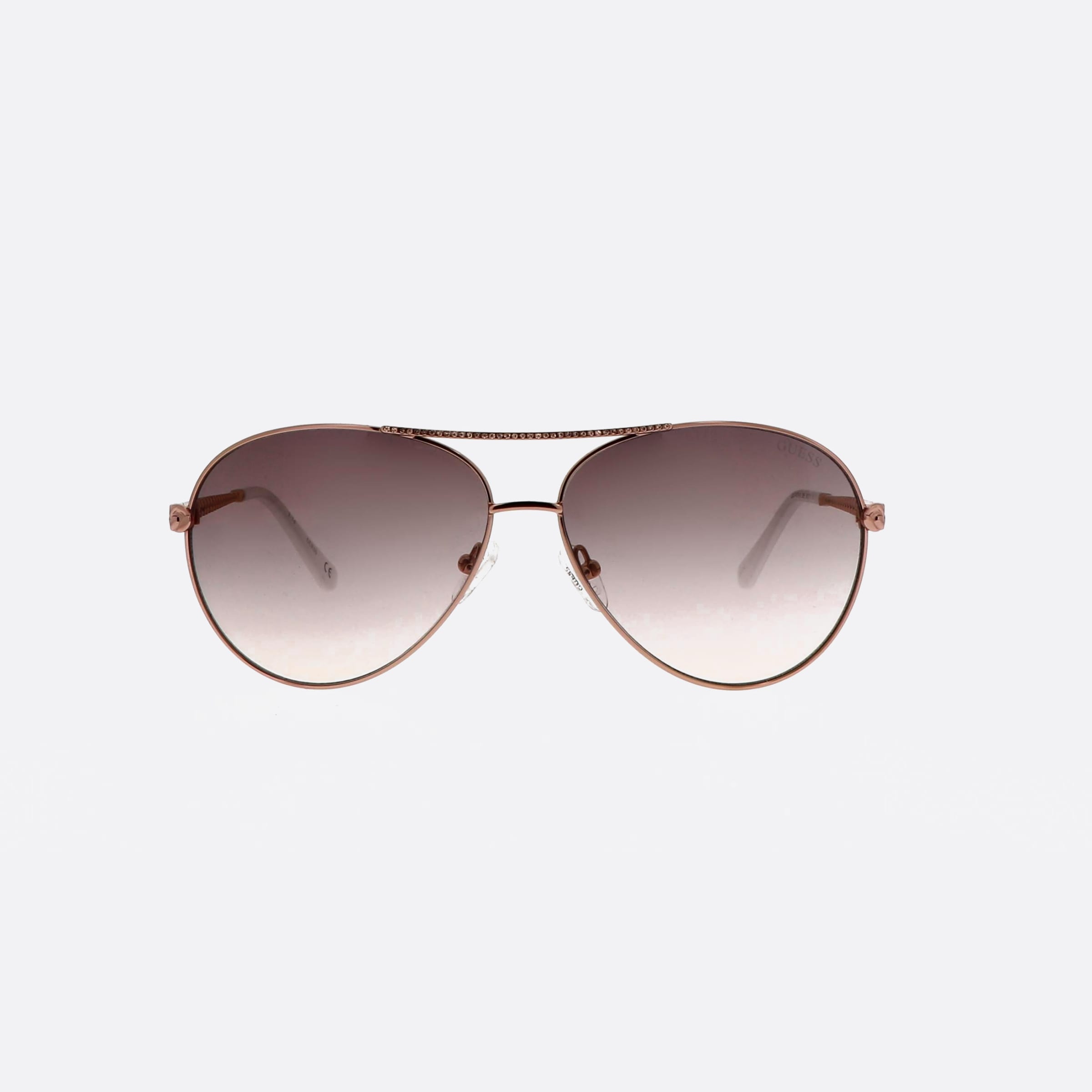 Guess 60mm Gu7470 28e Pink Pilot Unisex Sunglasses - Side View