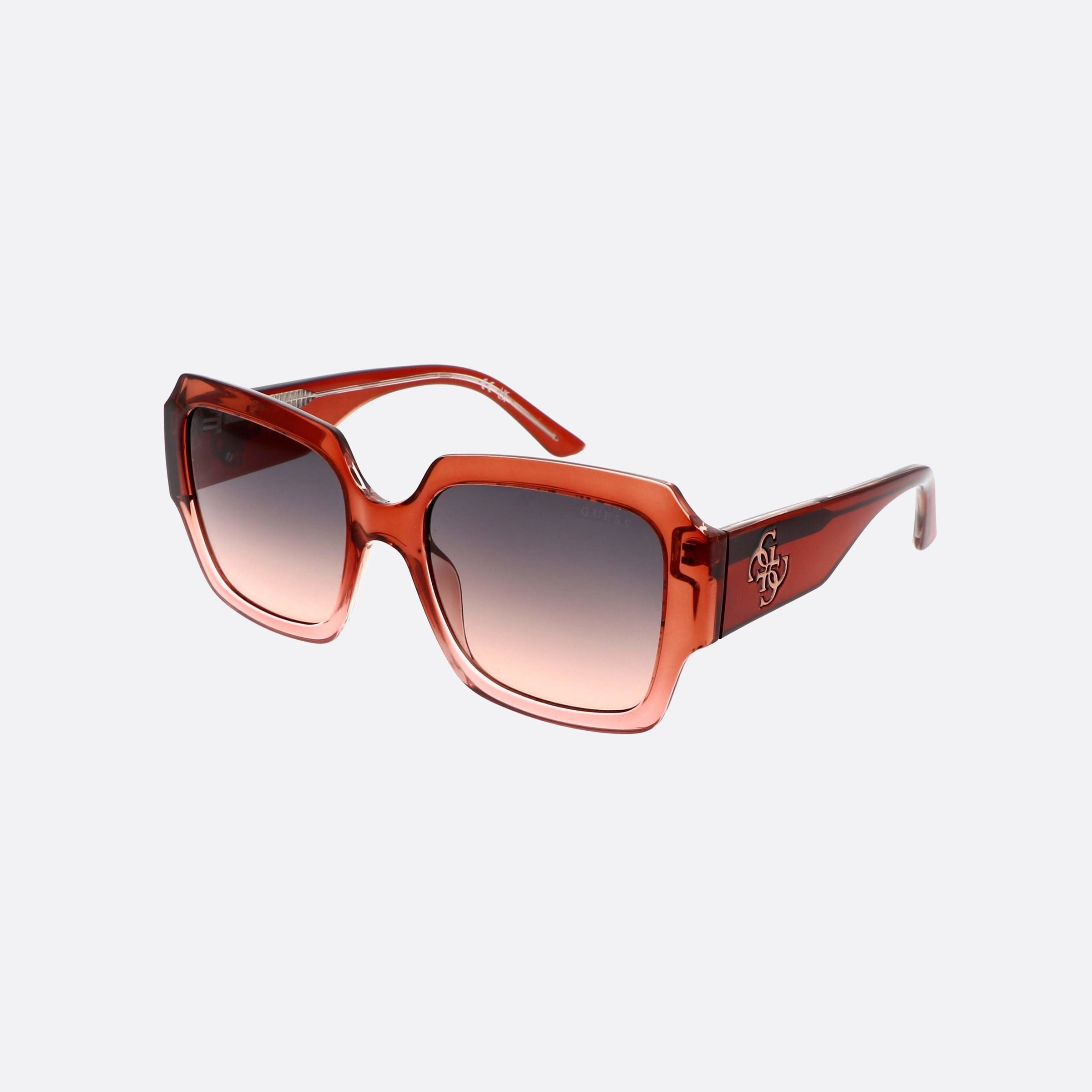 Guess 54mm Gu7681 47b Brown Square Unisex Sunglasses - Main View