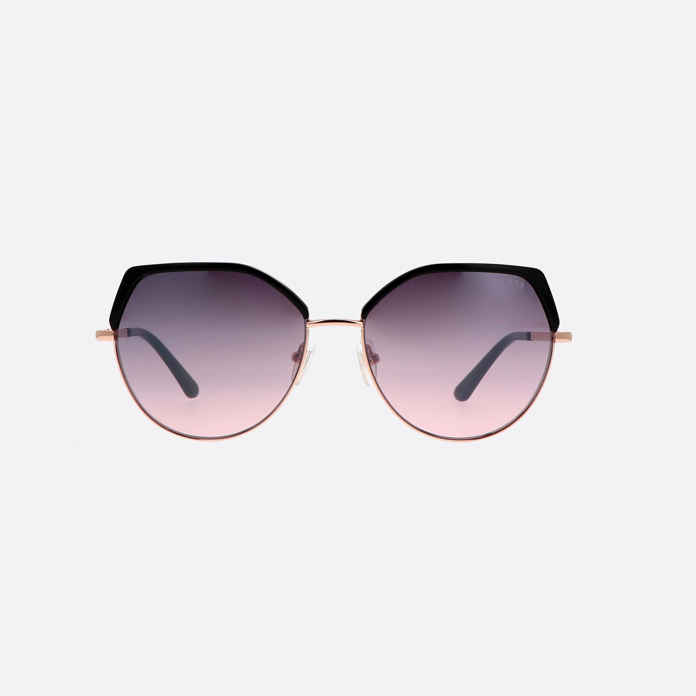 Guess 58mm Gu7736 01u Gold Oval Unisex Sunglasses - Side View