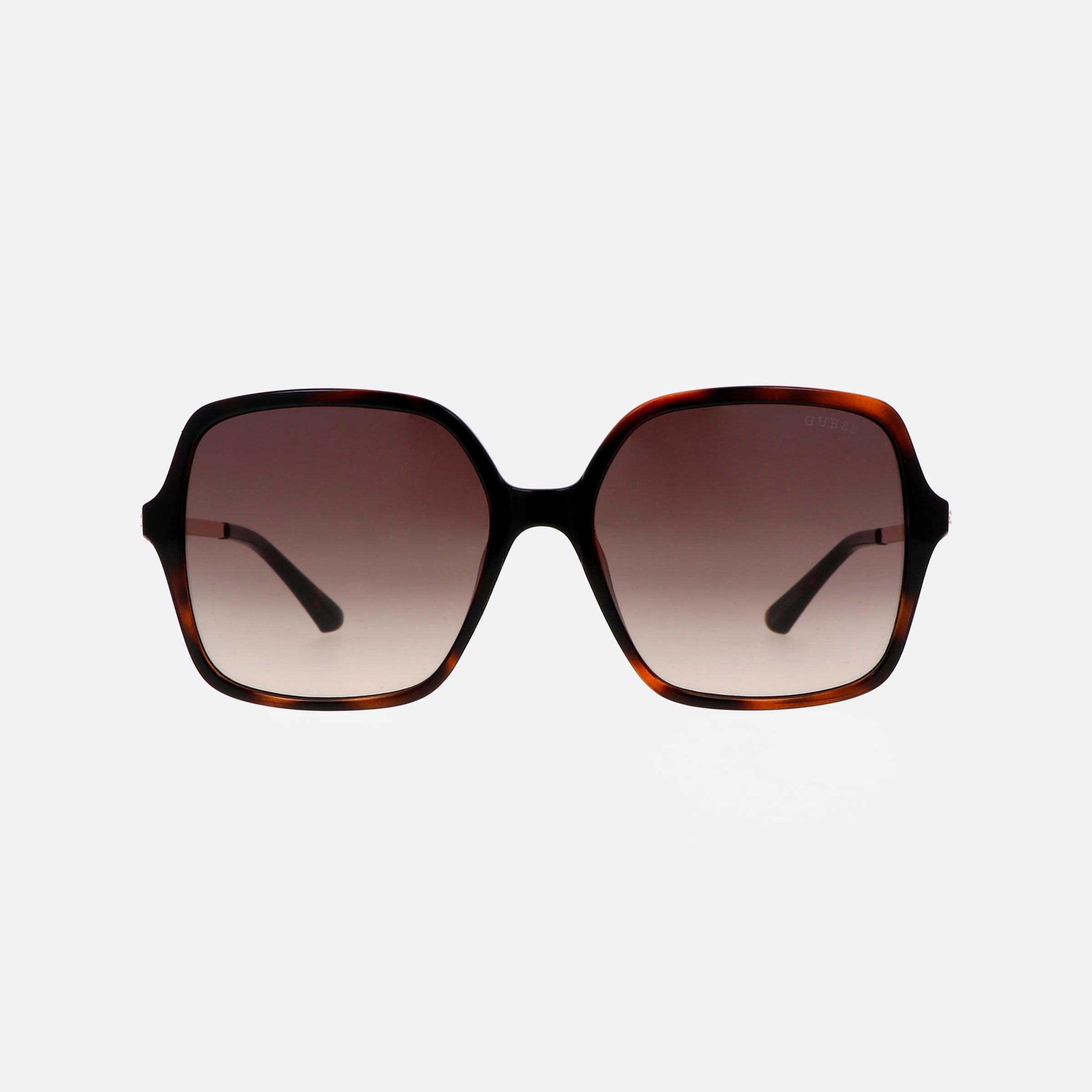 Guess 57mm Gu7845 52f Tortoise Square Unisex Sunglasses - Side View