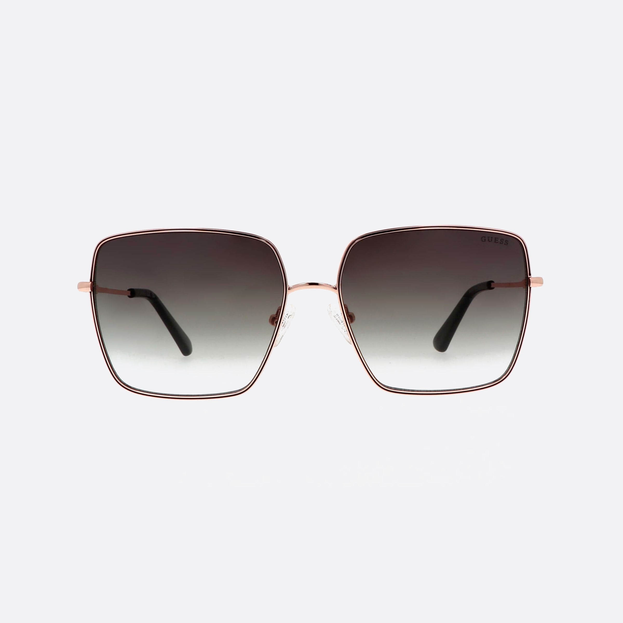 Guess 60mm 28p Gold Square Unisex Sunglasses - Side View