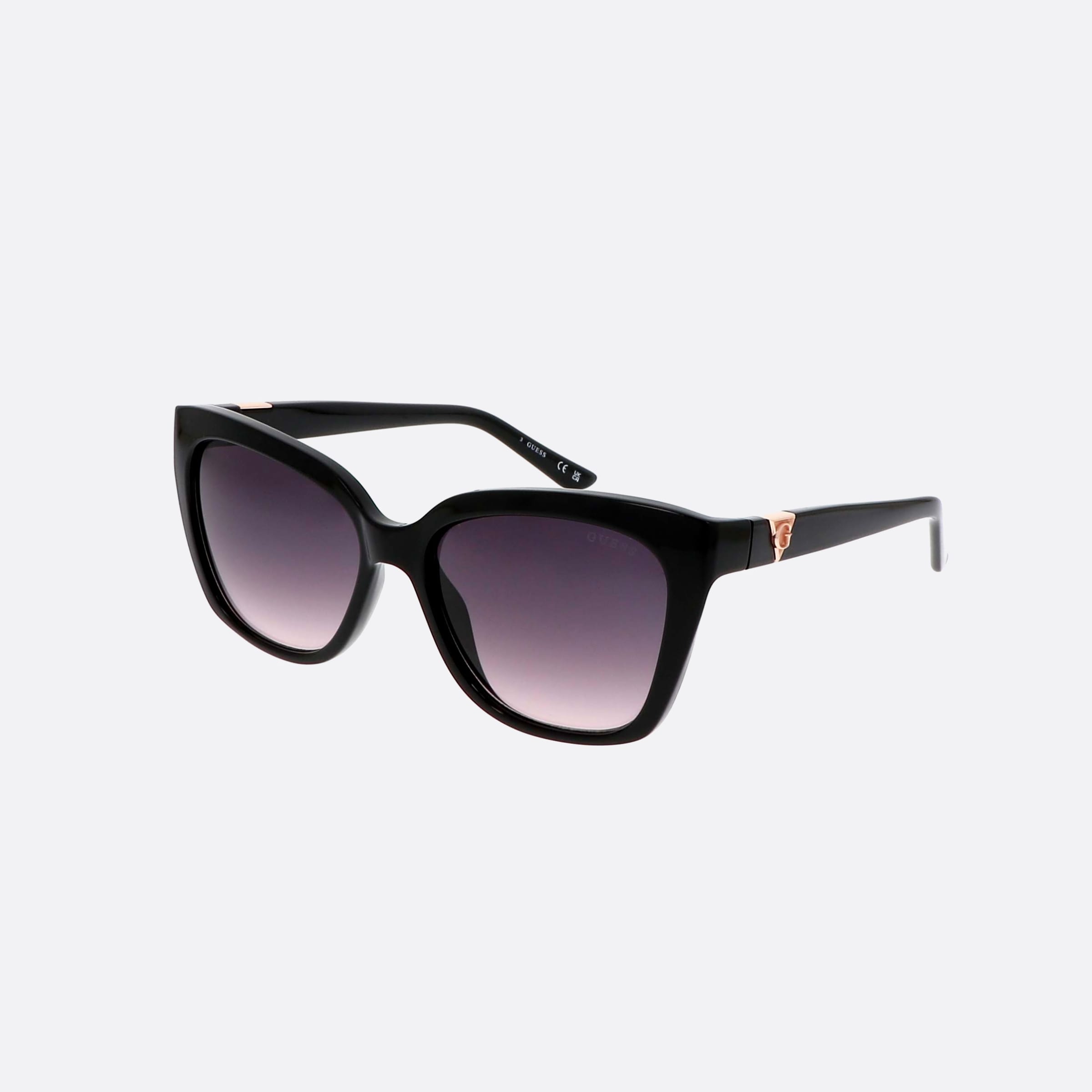 Guess 55mm Gu7878 01b Black Square Unisex Sunglasses - Main View
