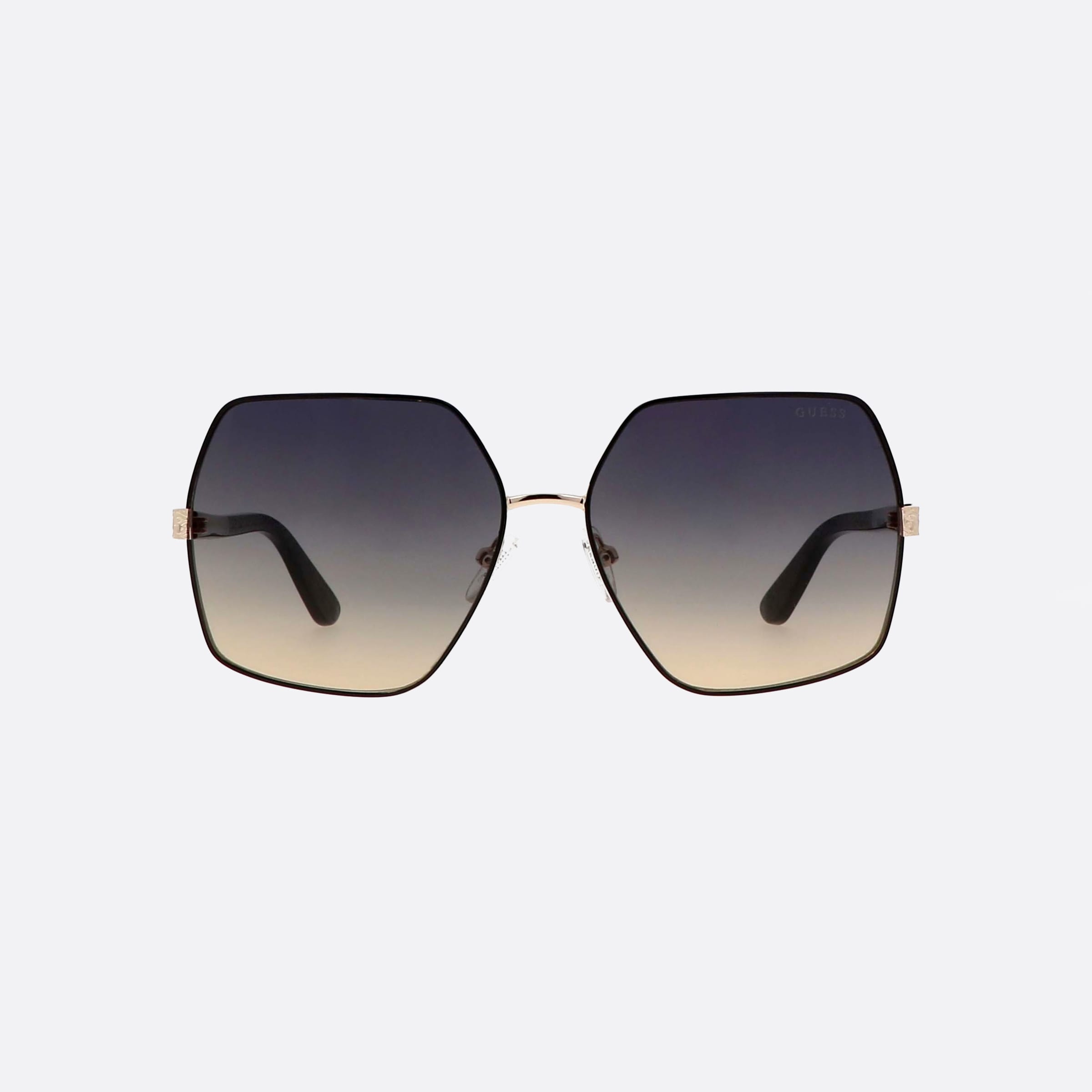 Guess 58mm Gu7881 05b Black Square Unisex Sunglasses - Side View