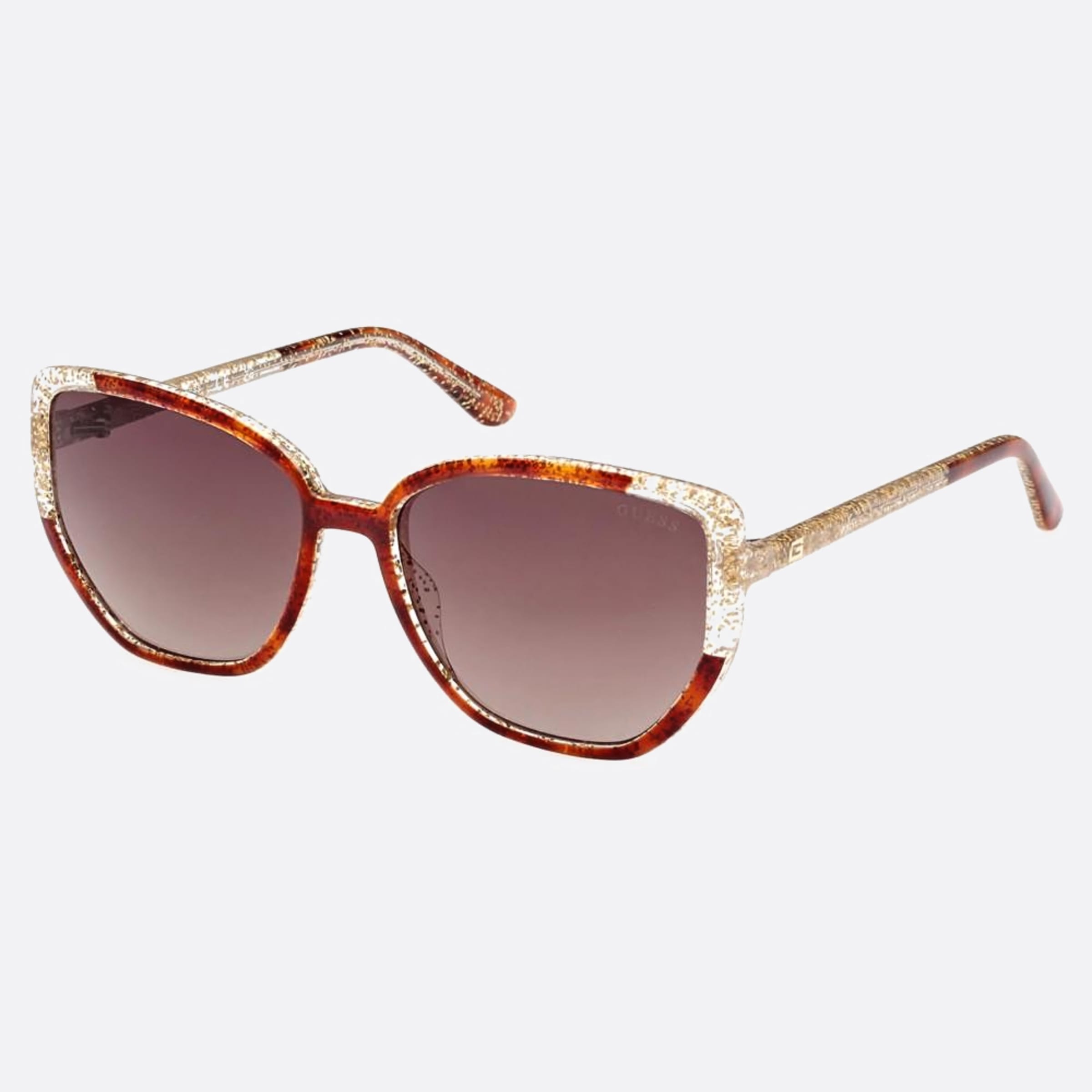 Guess 55mm Gu7882 52f Havana Cat Eye Women Sunglasses - Side View