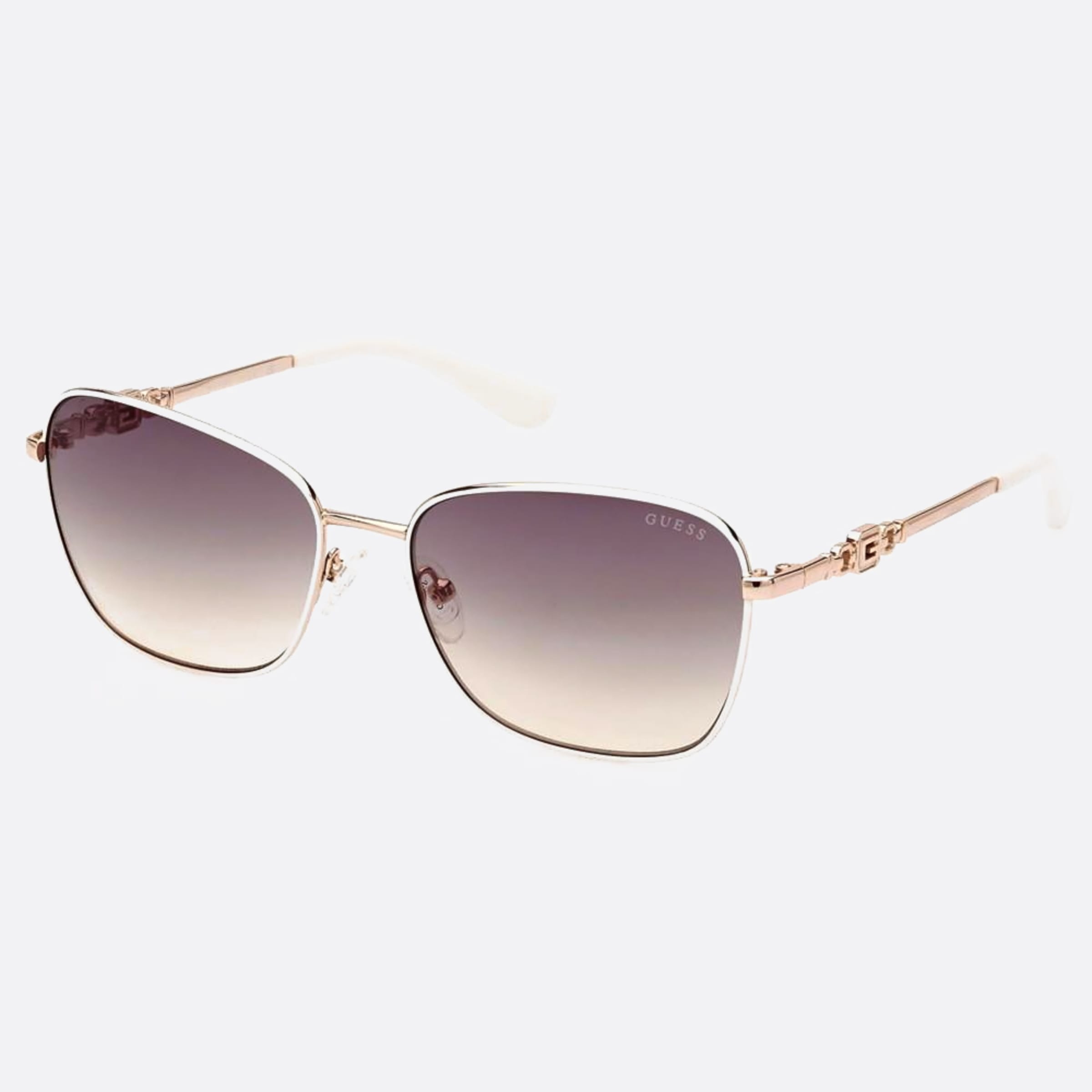 Guess 57mm Gu7884 21p White Butterfly Women Sunglasses - Side View