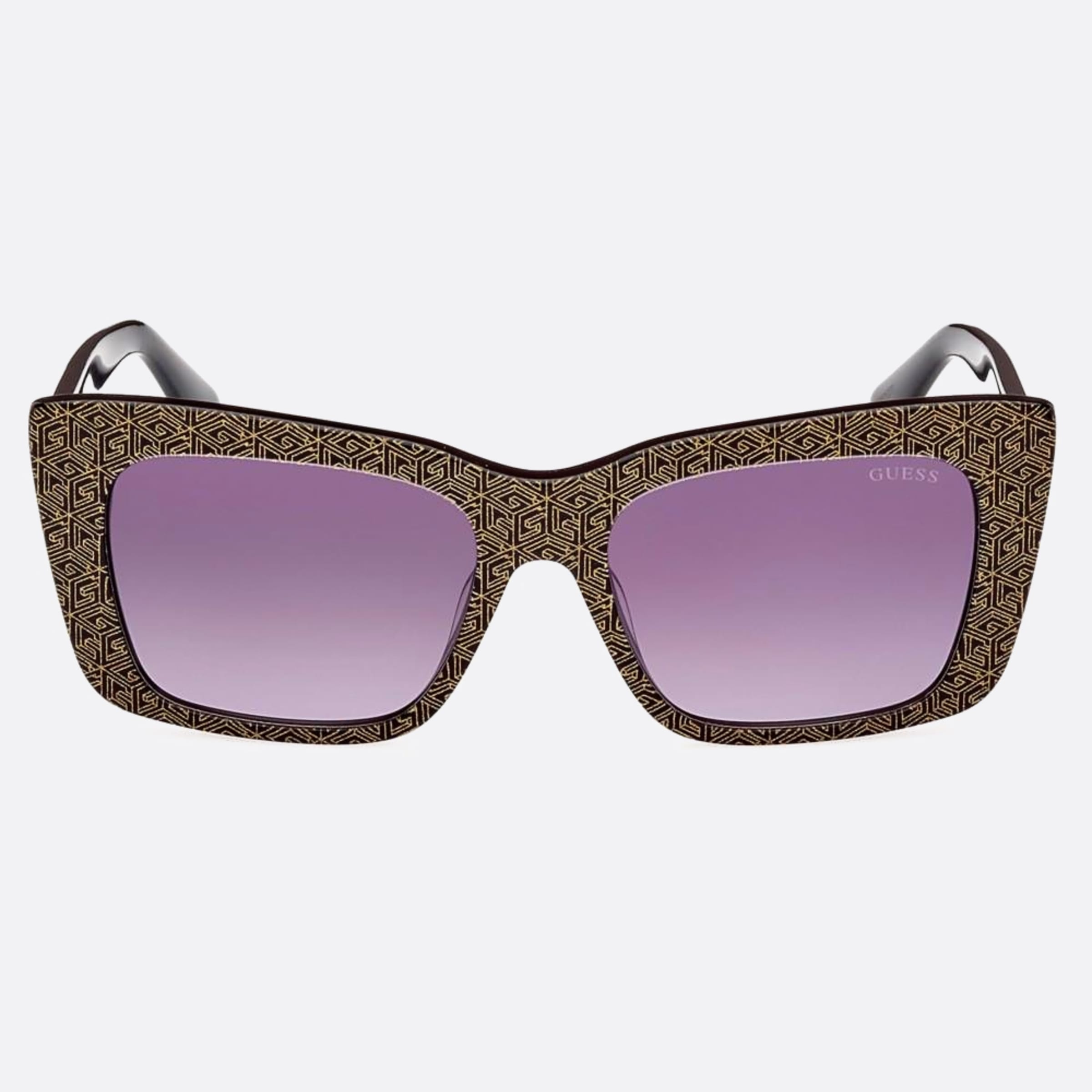 Guess 55mm Gu7890 01b Black Geometric Women Sunglasses - Main View