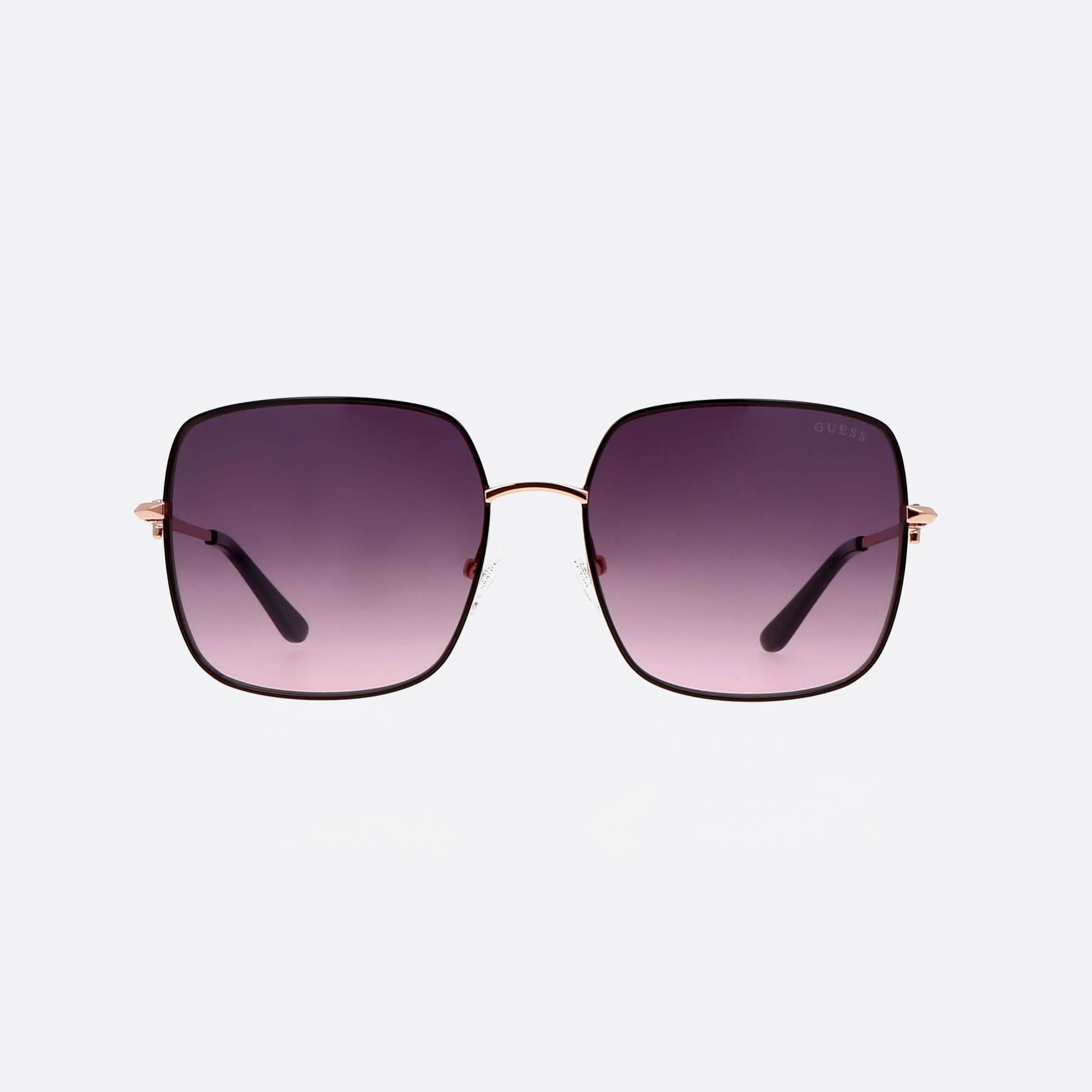 Guess 58mm Gu7906 05b Black Square Unisex Sunglasses - Side View