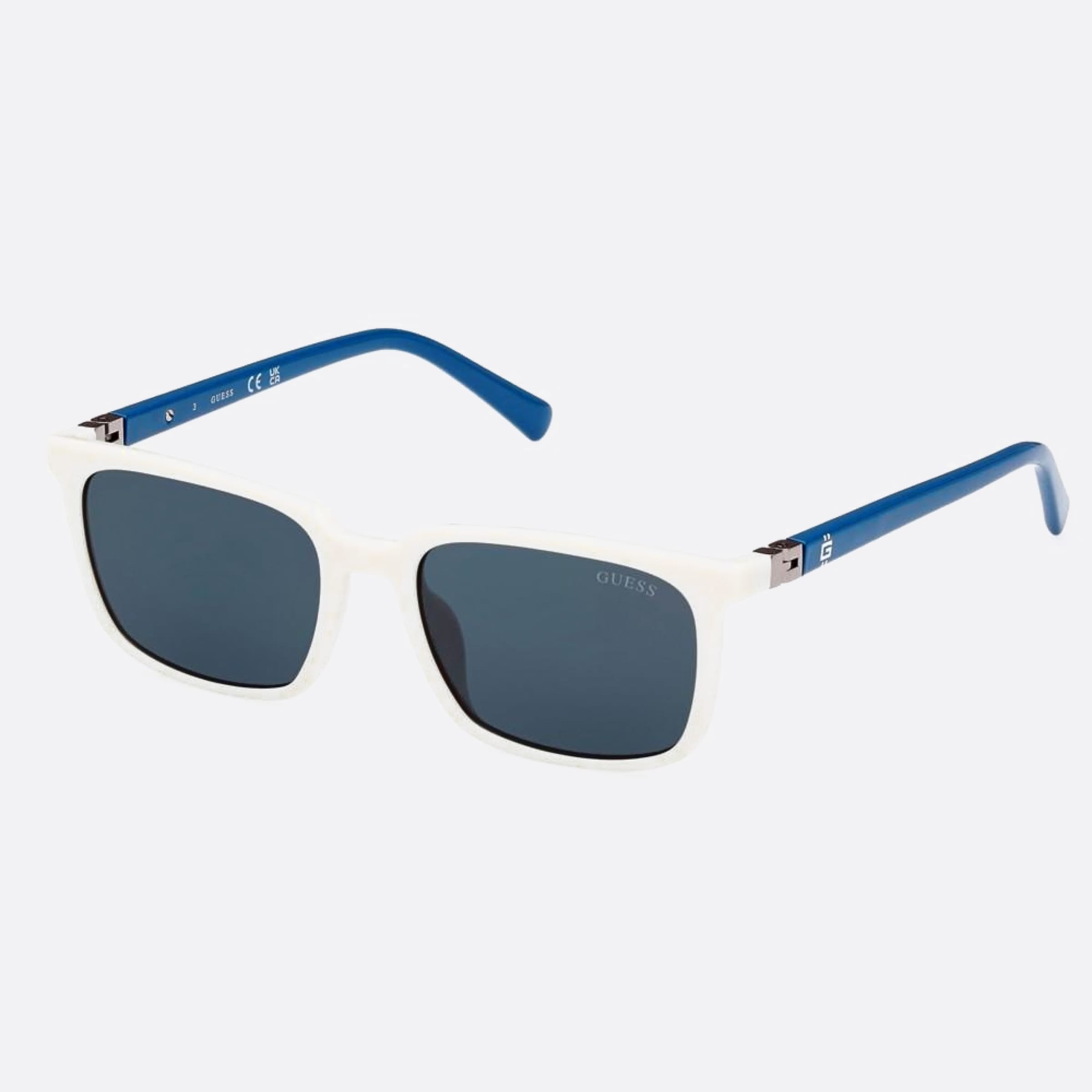 Guess 49mm Gu9236 Junior 24v White Squared Children Sunglasses - Side View