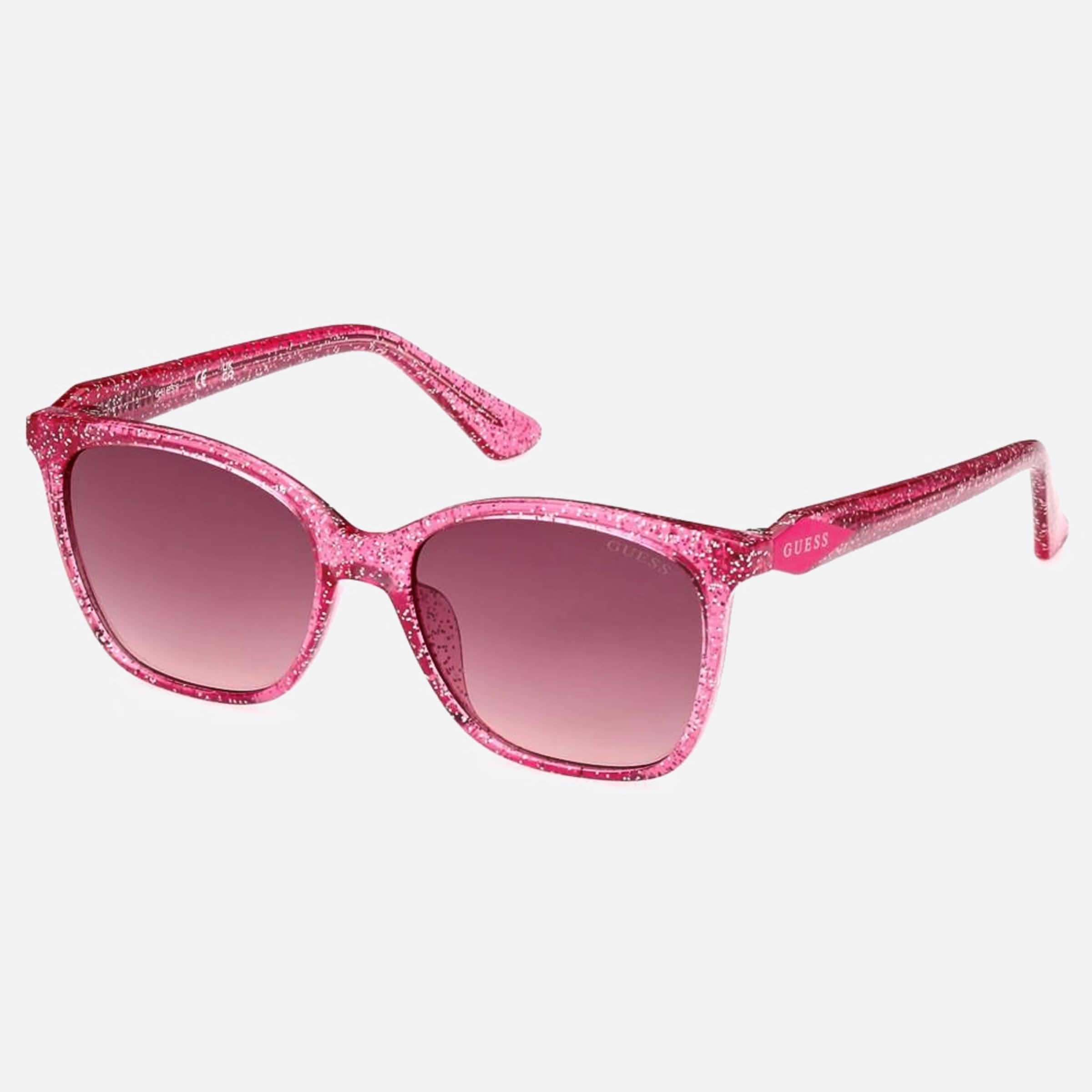 Guess 49mm Gu9238 Junior 74f Pink Squared Children Sunglasses - Side View