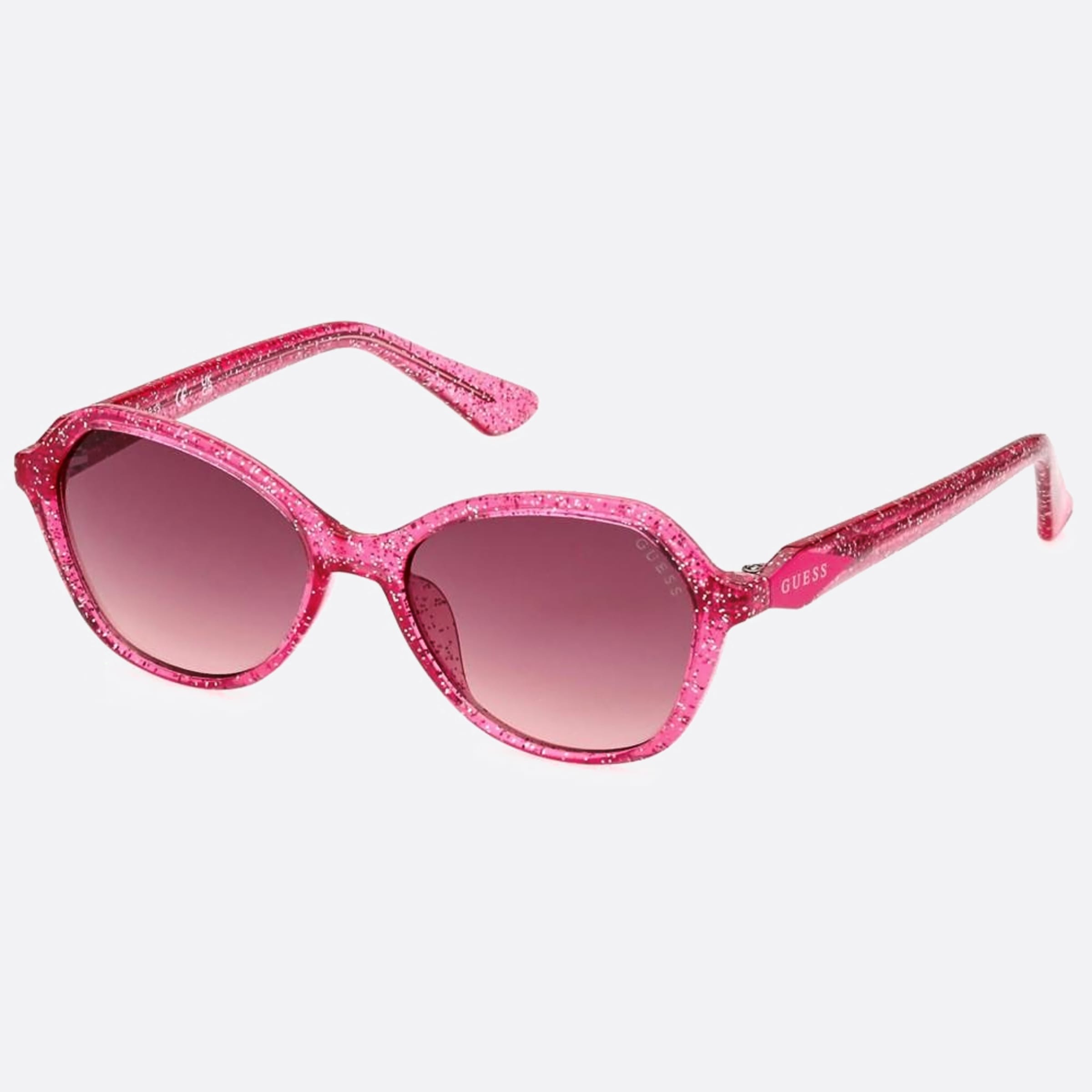 Guess 48mm Gu9239 Junior 74f Pink Geometric Children Sunglasses - Side View