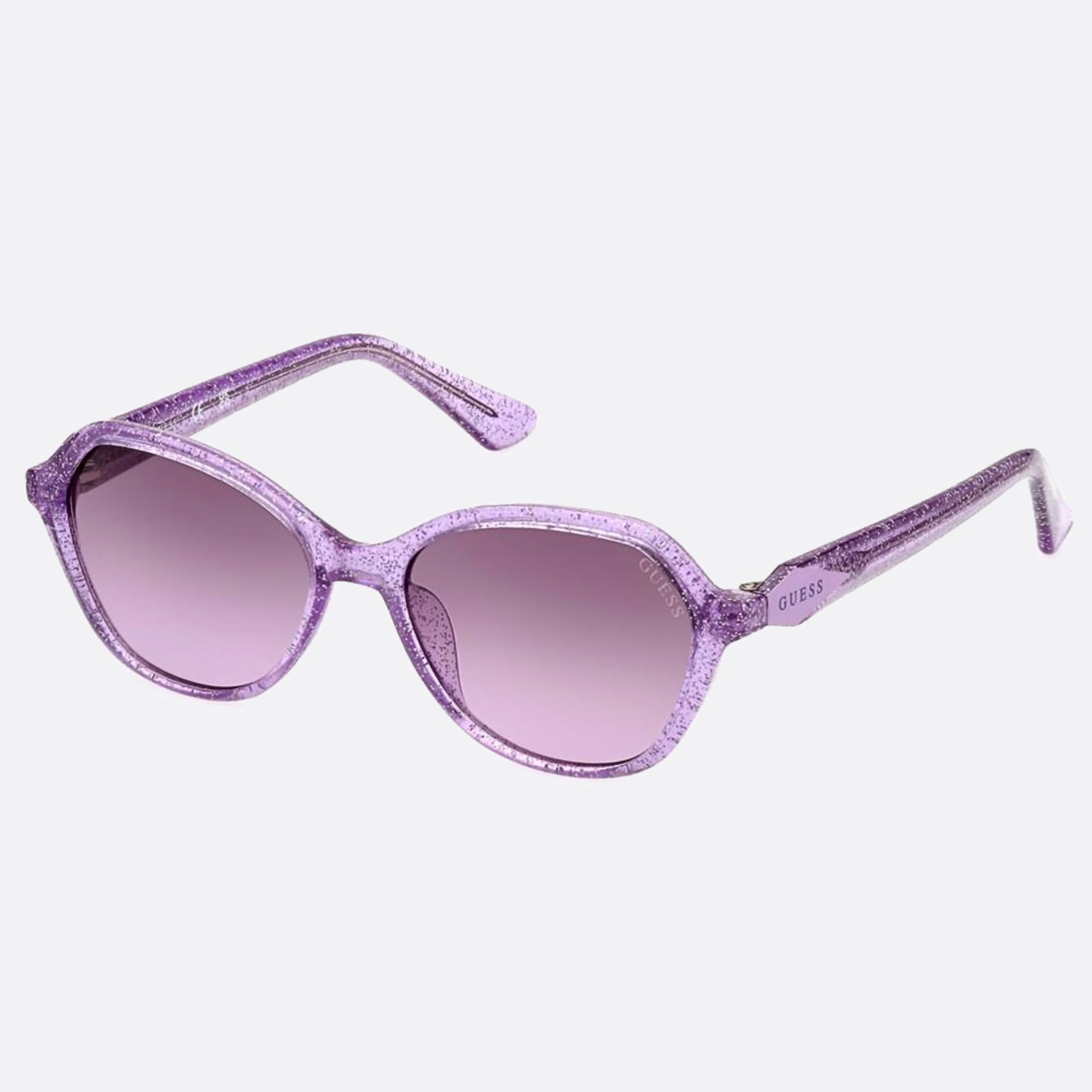 Guess 48mm Gu9239 Junior 83z Violet Geometric Children Sunglasses - Side View