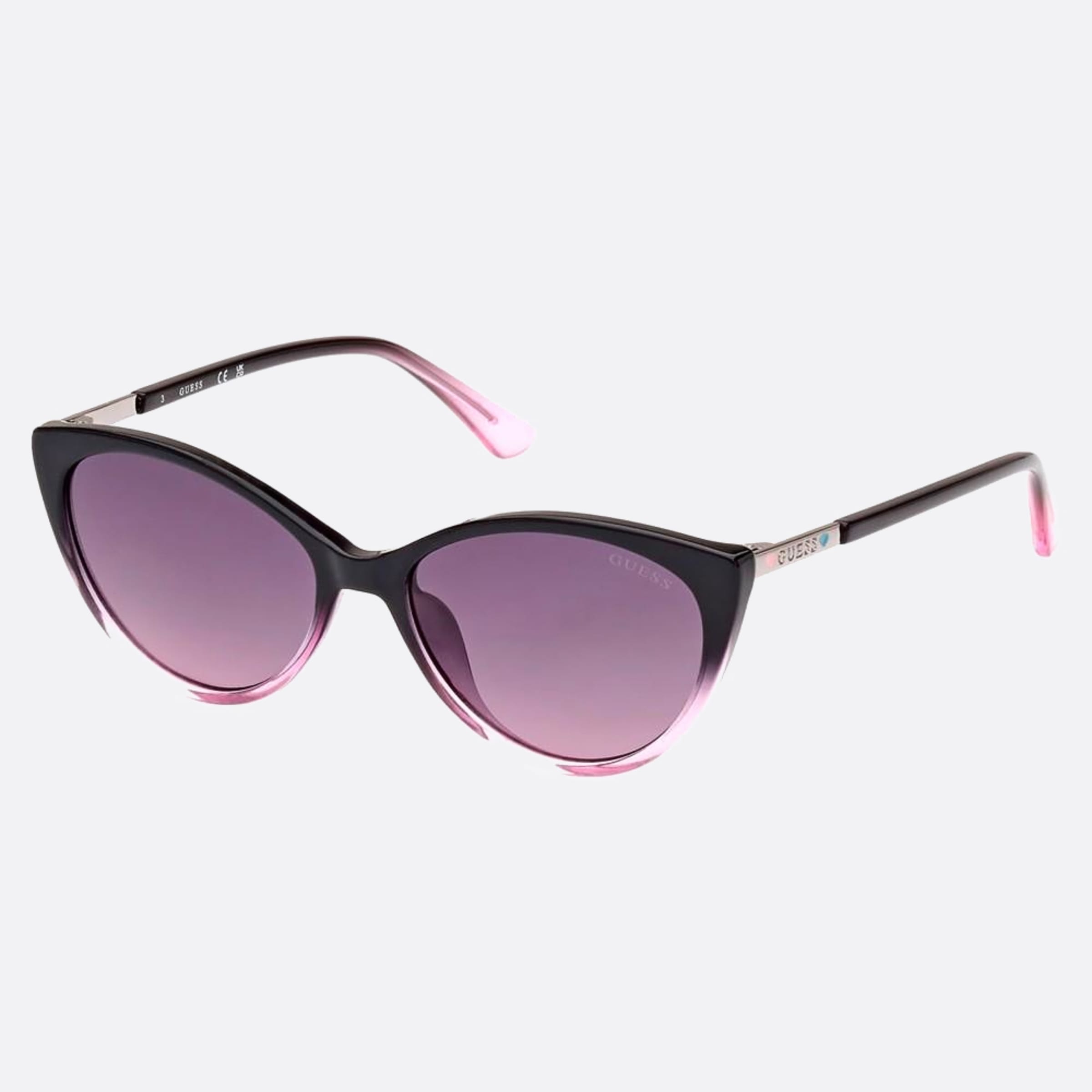 Guess 48mm Gu9240 Junior 05b Pink Cat Eye Children Sunglasses - Side View