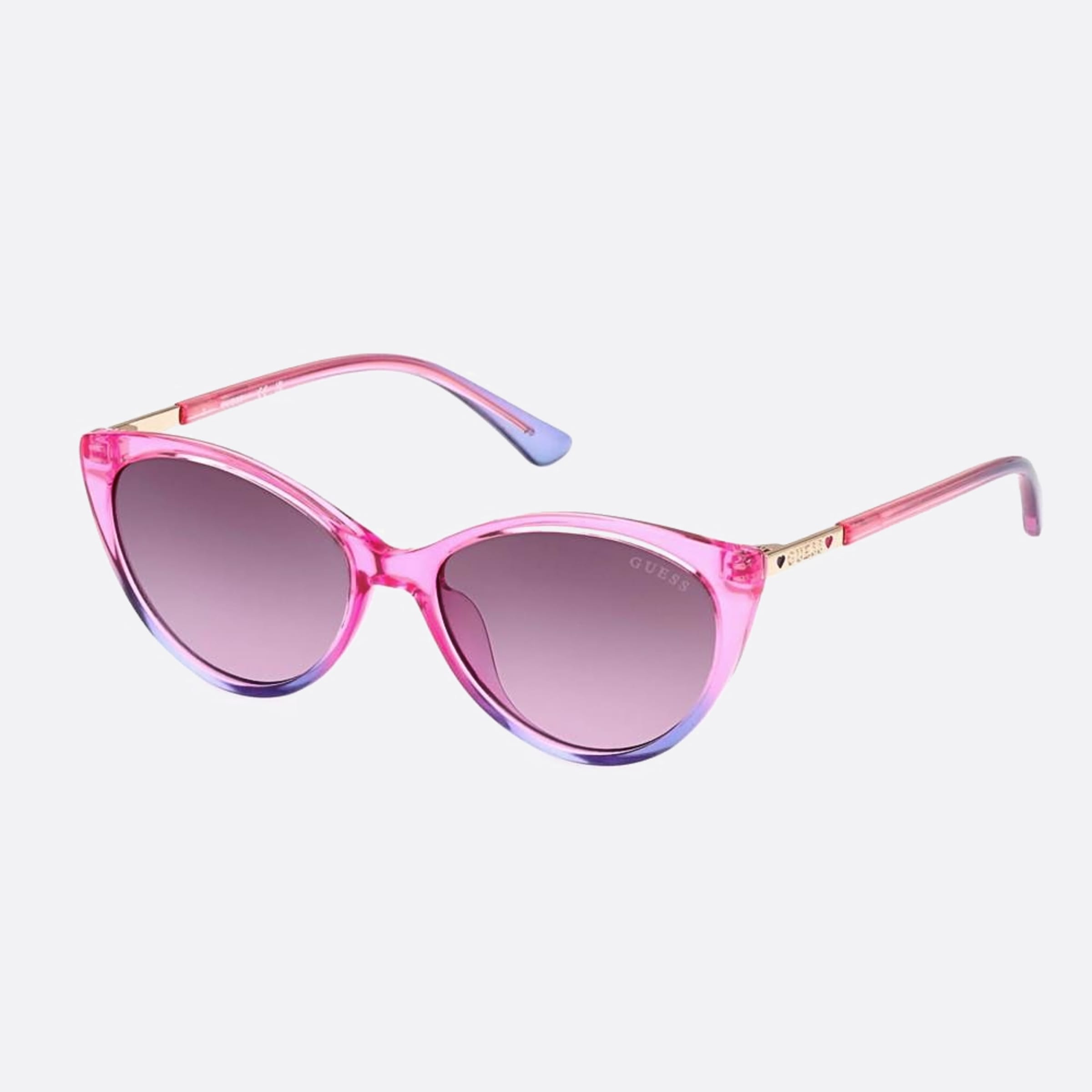Guess 48mm Gu9240 Junior 83z Violet Cat Eye Children Sunglasses - Side View