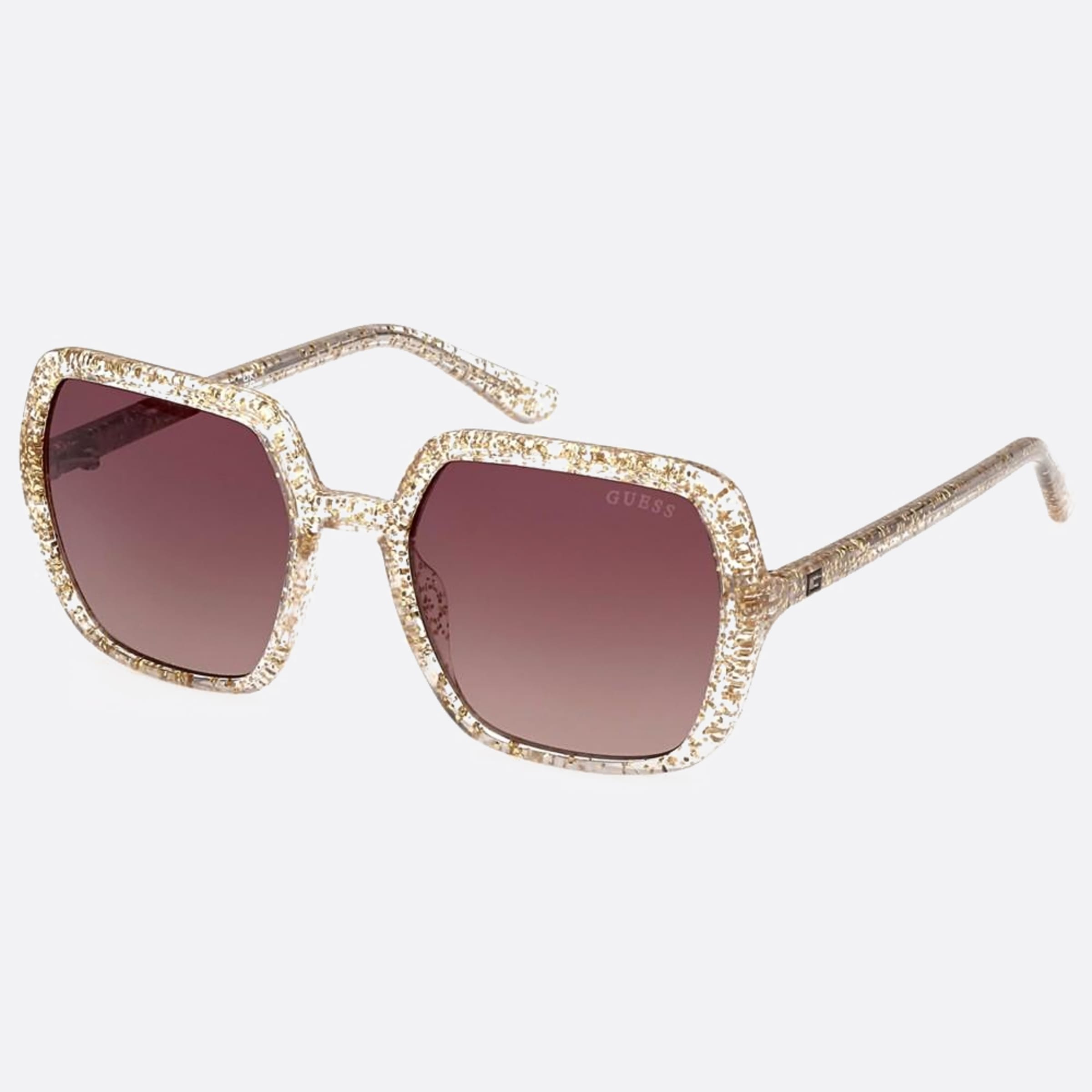 Guess 49mm Gu9241 Junior 27f Transparent Geometric Children Sunglasses - Side View