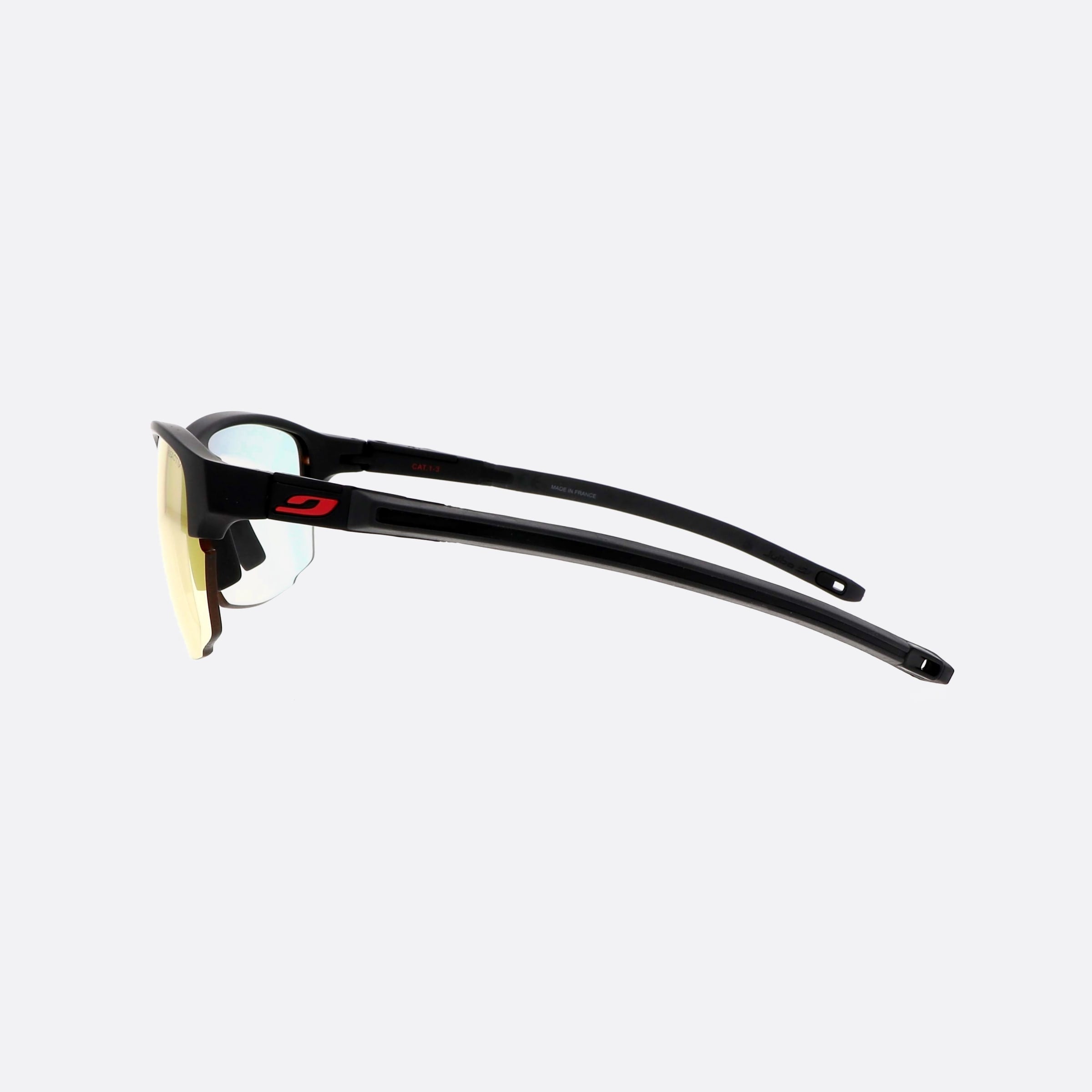 Julbo 63mm Split J551 Black Rectangle Photochromic Unisex Sunglasses - Detail View