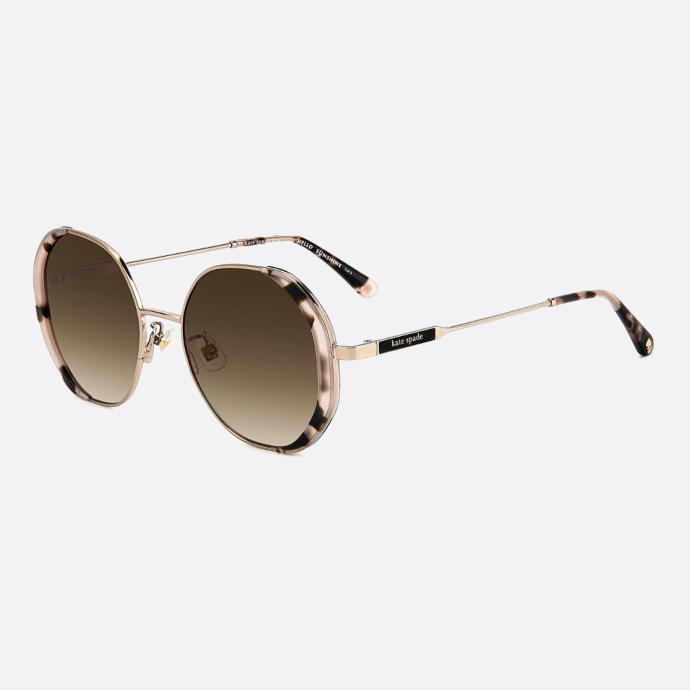 Kate 52mm Spade Aeris Havana Geometric Women Sunglasses - Side View